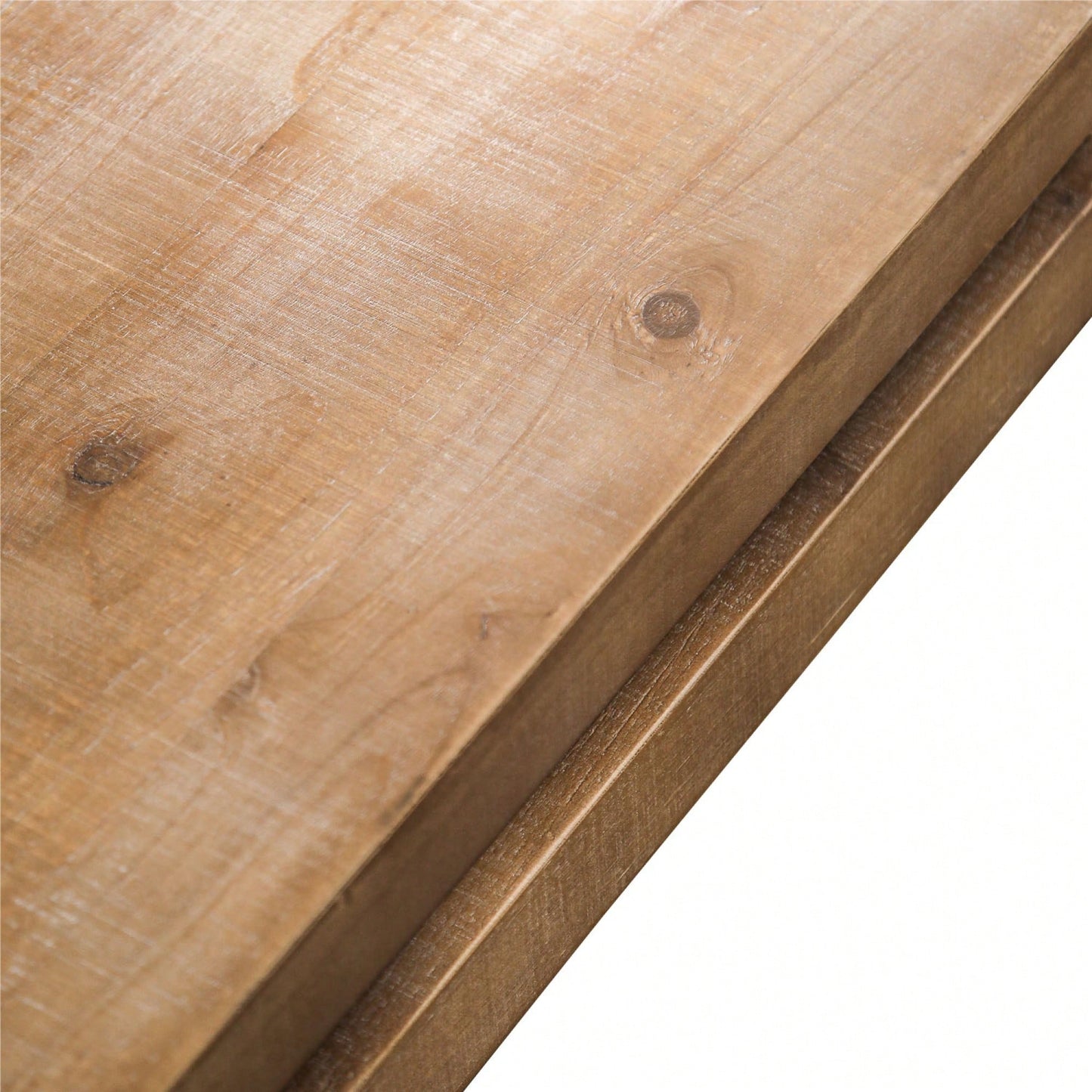 Versatile Natural Wood 2-Tier Coffee Table For Living Room 47.6" L X 23.6" W X 16.3" H