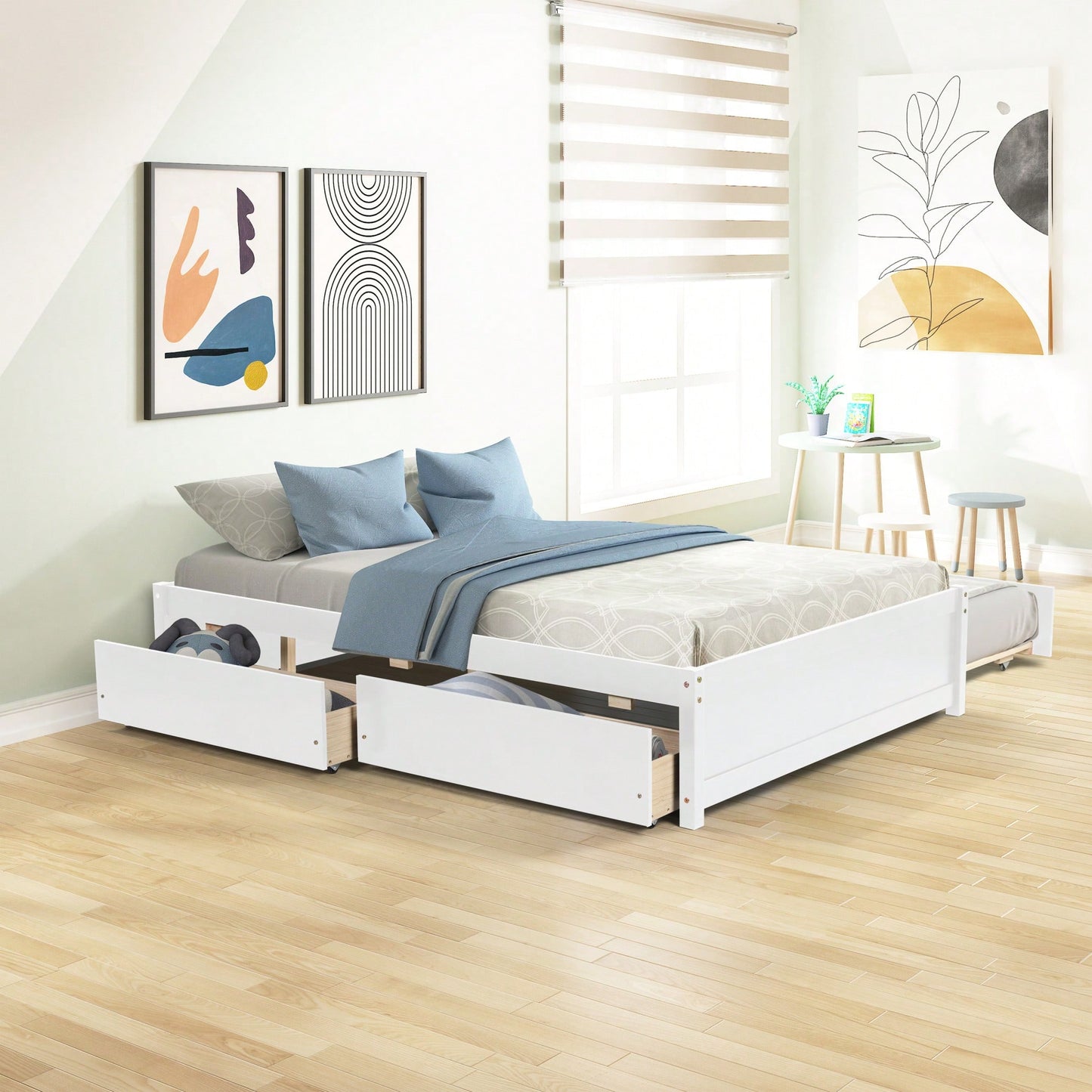 Espresso Full Bed With Twin Trundle And Dual Storage Drawers