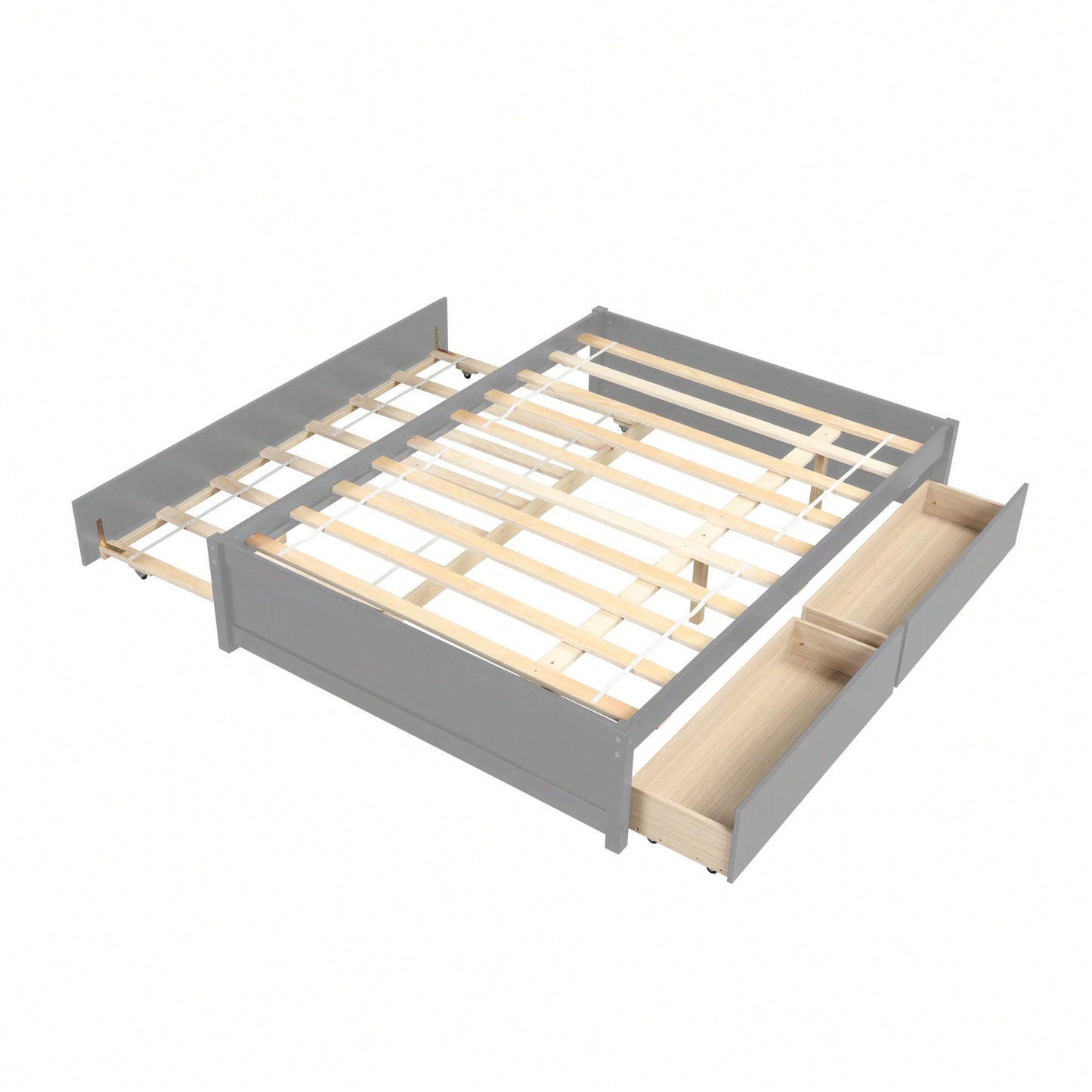 Espresso Full Bed With Twin Trundle And Dual Storage Drawers