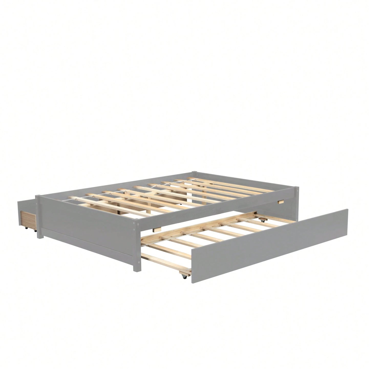 Espresso Full Bed With Twin Trundle And Dual Storage Drawers