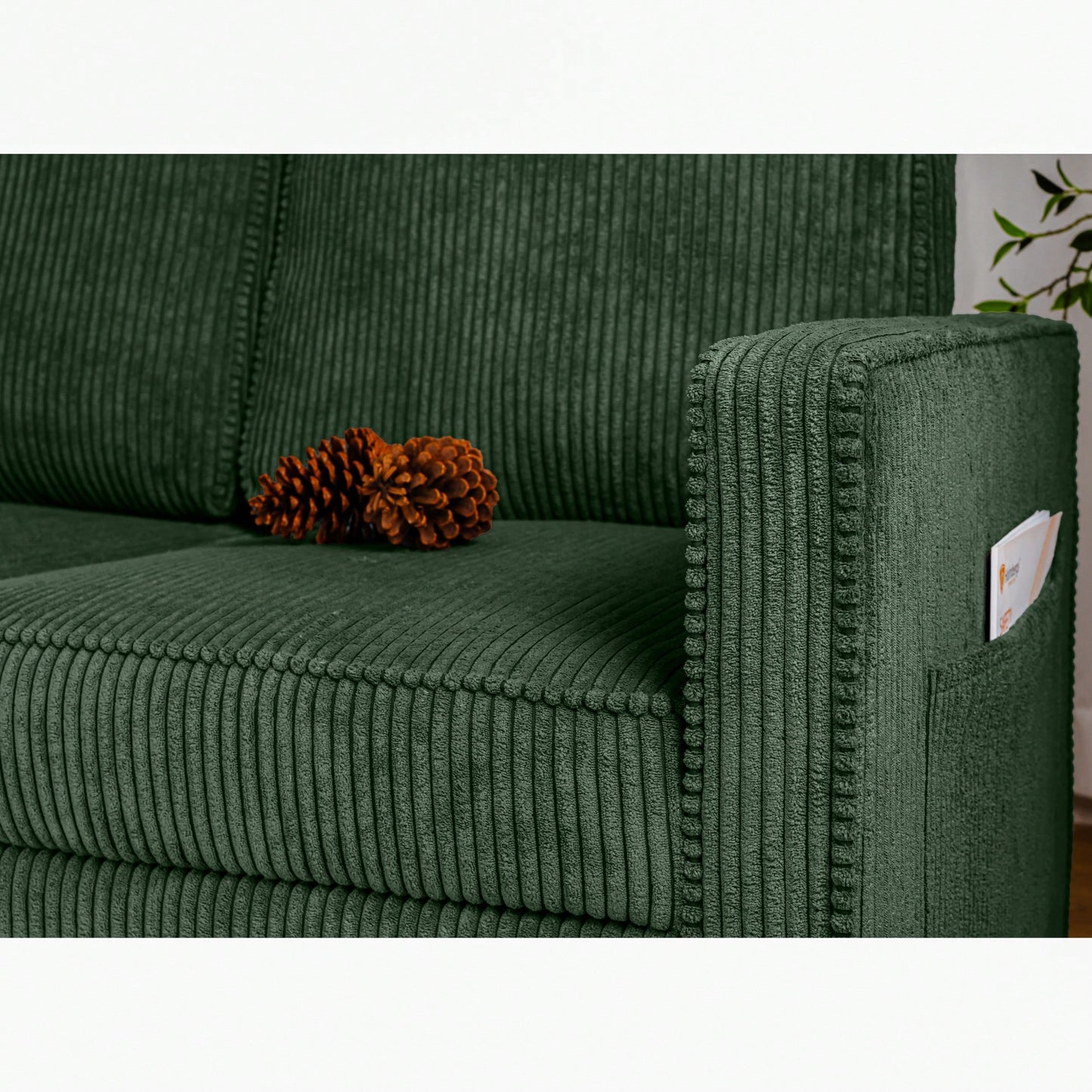 Corduroy Retractable 3 Seater Sofa For Small Spaces Easy Assembly Flexible Design Ideal For Living Rooms And Apartments Cream White