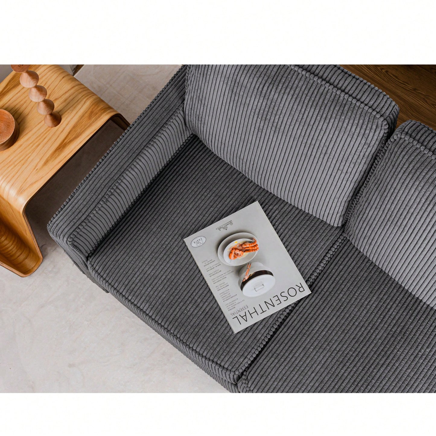 Corduroy Retractable 3 Seater Sofa For Small Spaces Easy Assembly Flexible Design Ideal For Living Rooms And Apartments Cream White