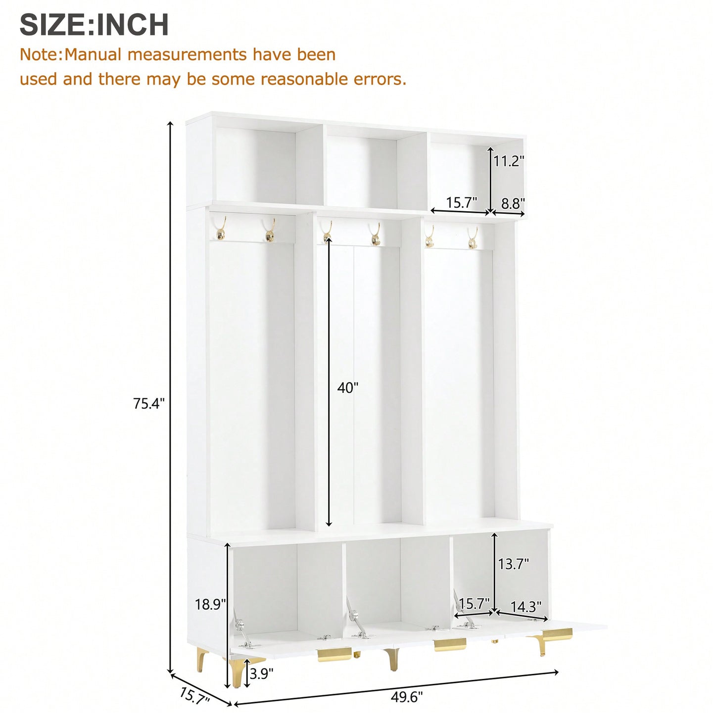 Modern Multi-Functional Storage Bench With High Gloss Fluted Doors And Luxurious Coat Rack For Entryway And Living Room In White