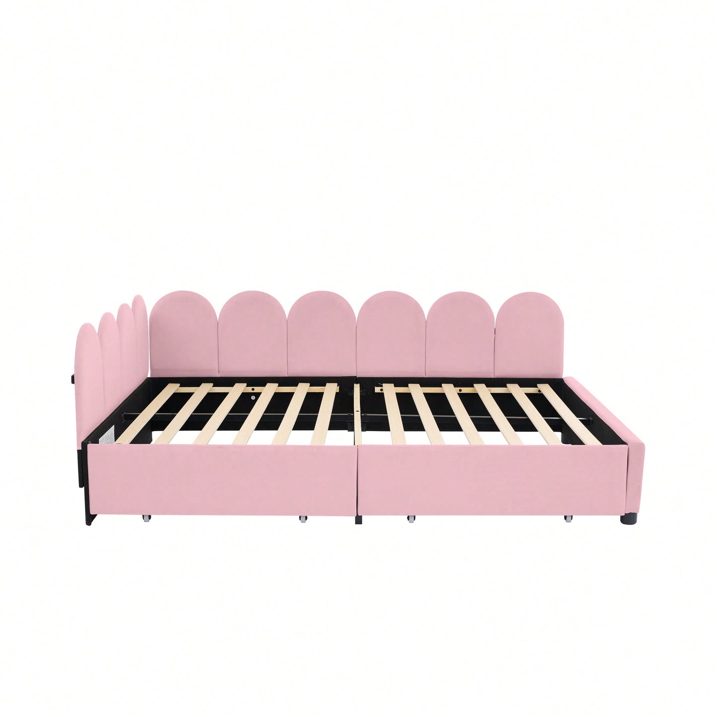 Elegant Full Size Upholstered Daybed With Storage Drawers Velvet Sofabed And Soft Fabric Headboard No Box Spring Required Beige