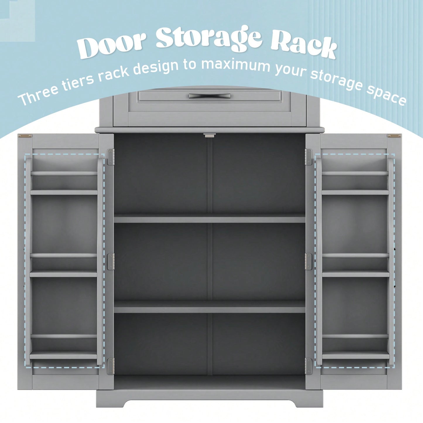 Multi-Functional Bathroom Storage Cabinet With Adjustable Shelf And Drawer For Organized Space In White