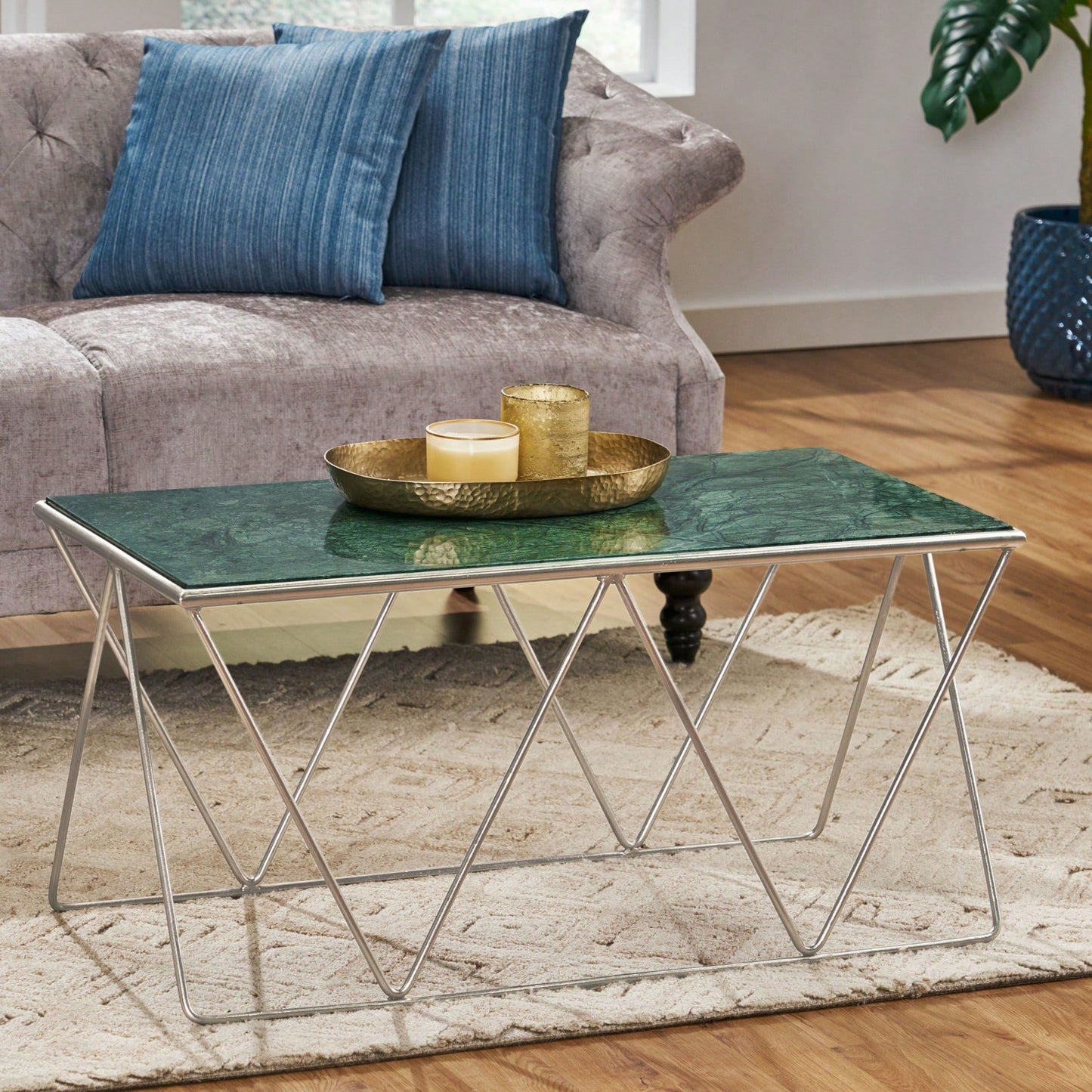 Elegant Marble Coffee Table With Modern Design For Living Room Decor