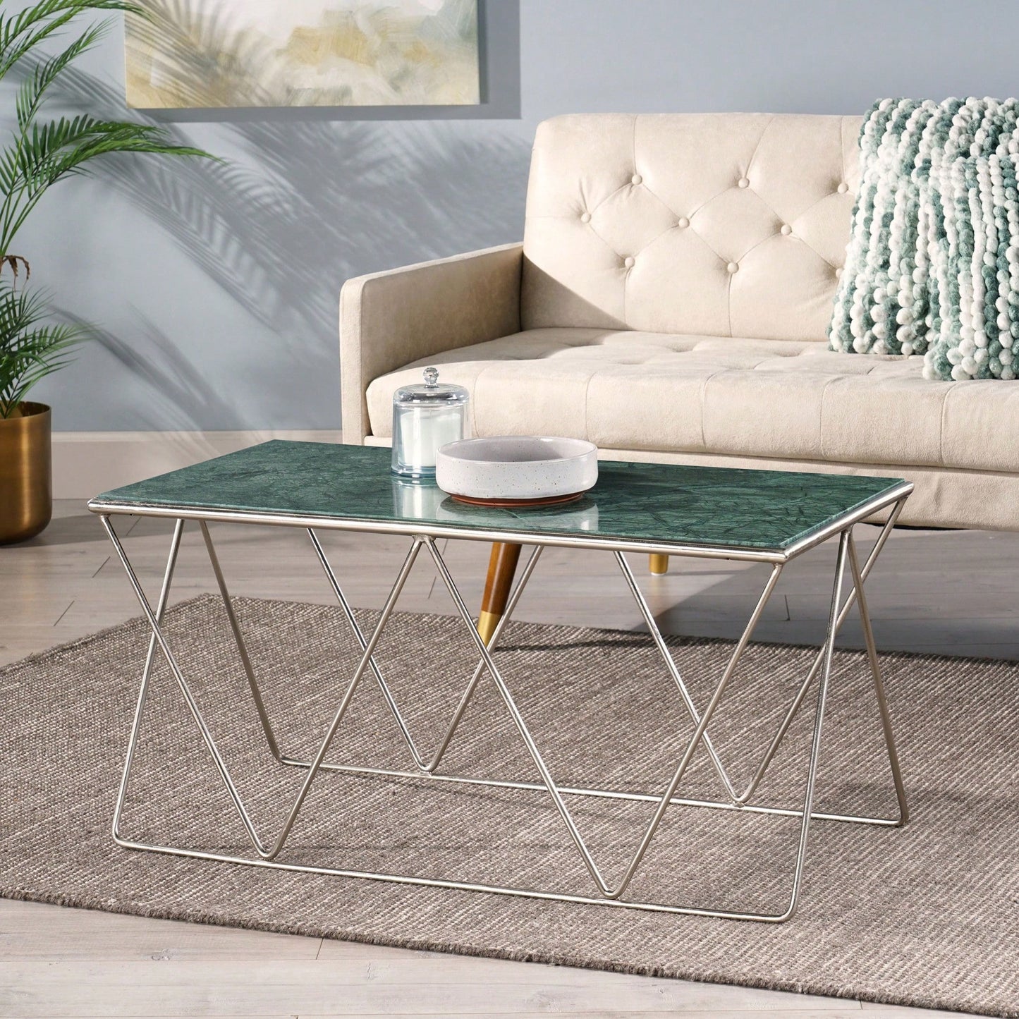 Elegant Marble Coffee Table With Modern Design For Living Room Decor