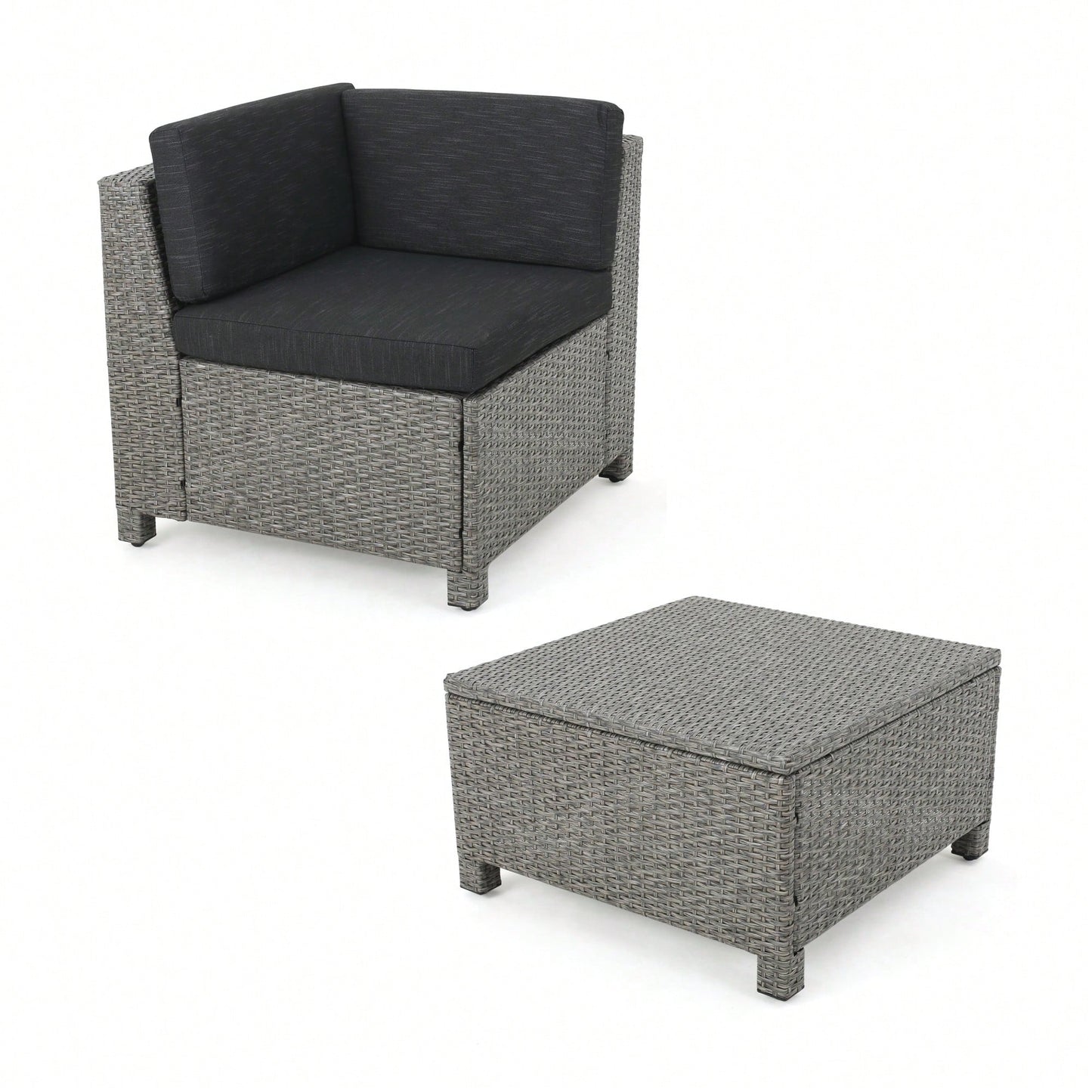 V Shape Sectional Sofa With Corner And Coffee Table Set