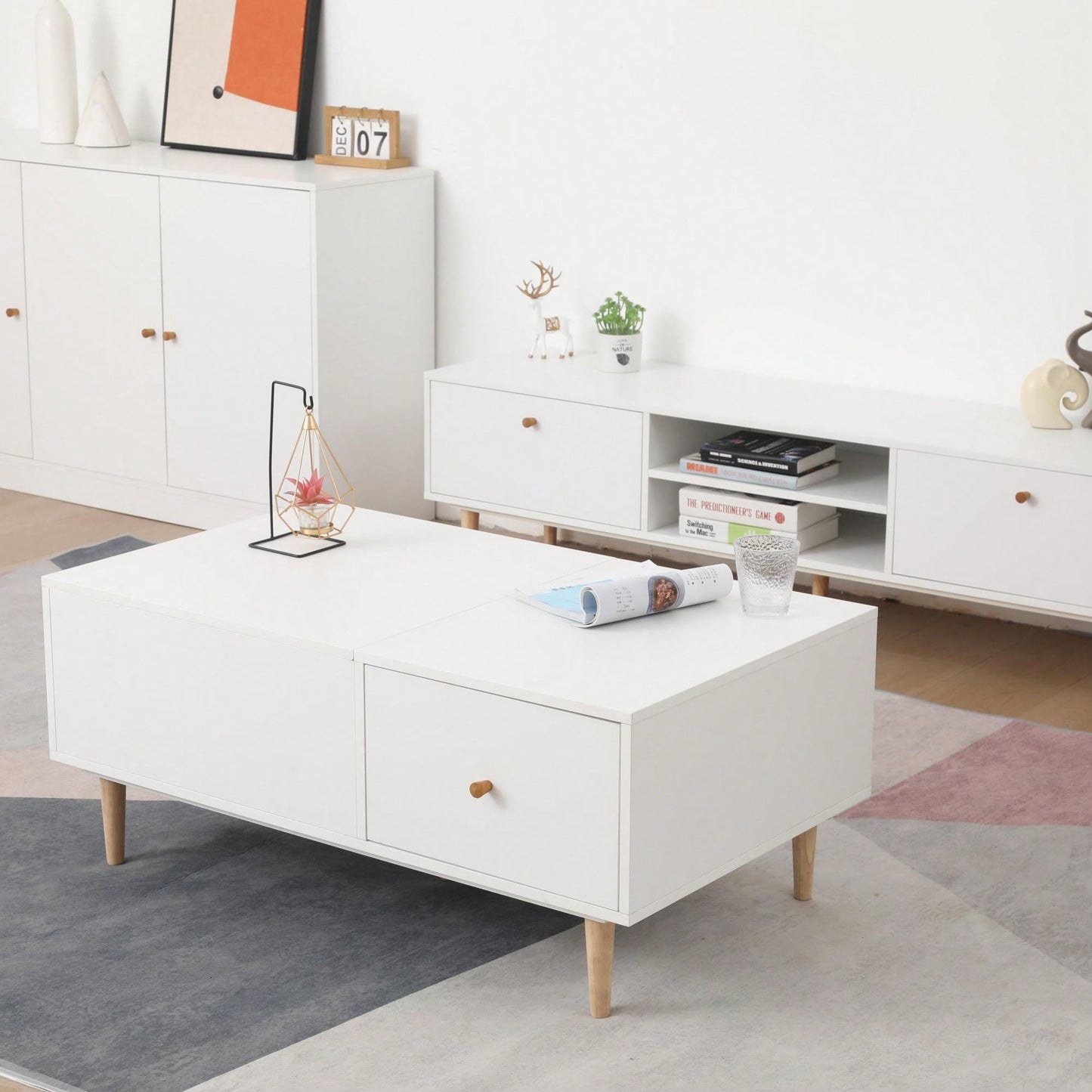 Stylish Lift-Top Coffee Table With Storage And Versatile Design For Living Room
