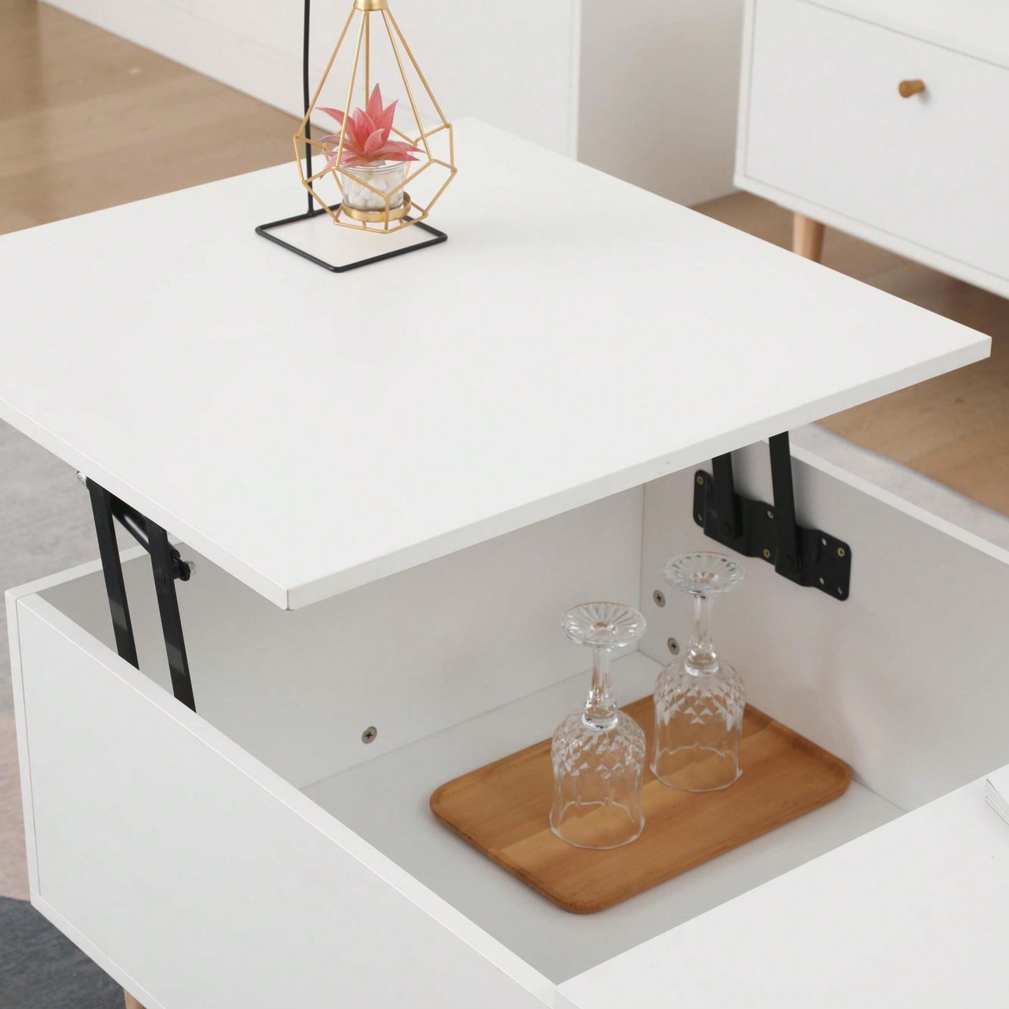 Stylish Lift-Top Coffee Table With Storage And Versatile Design For Living Room