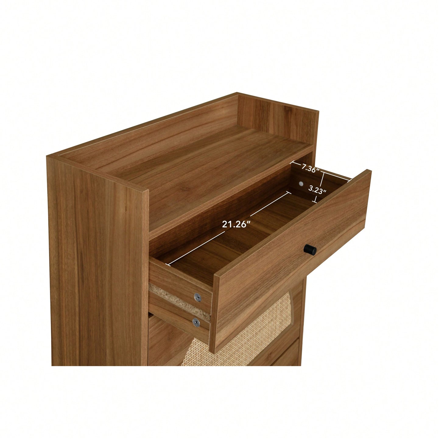 Stylish Double Layer Shoe Rack With 2 Doors And 1 Drawer For Entryway Organization