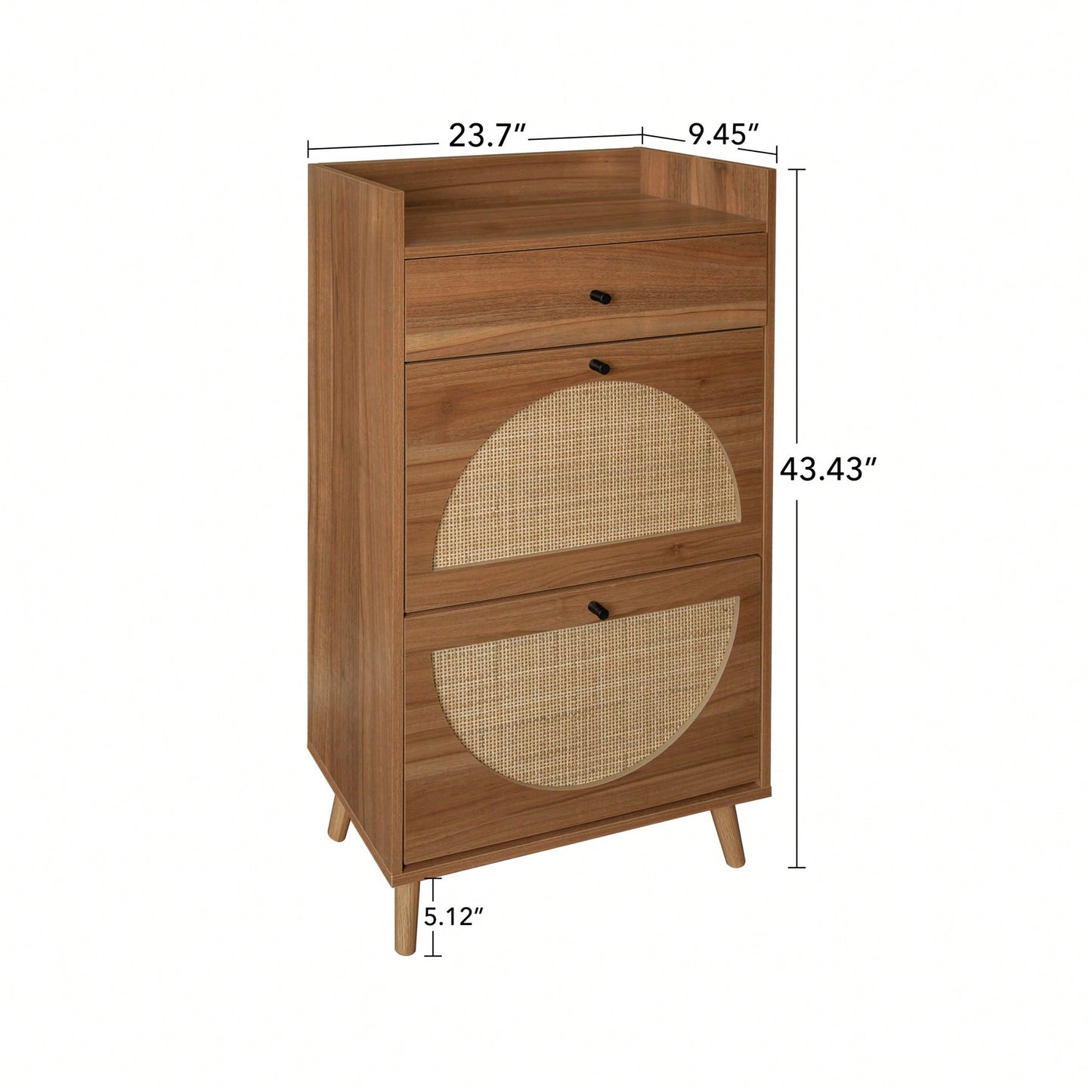 Stylish Double Layer Shoe Rack With 2 Doors And 1 Drawer For Entryway Organization
