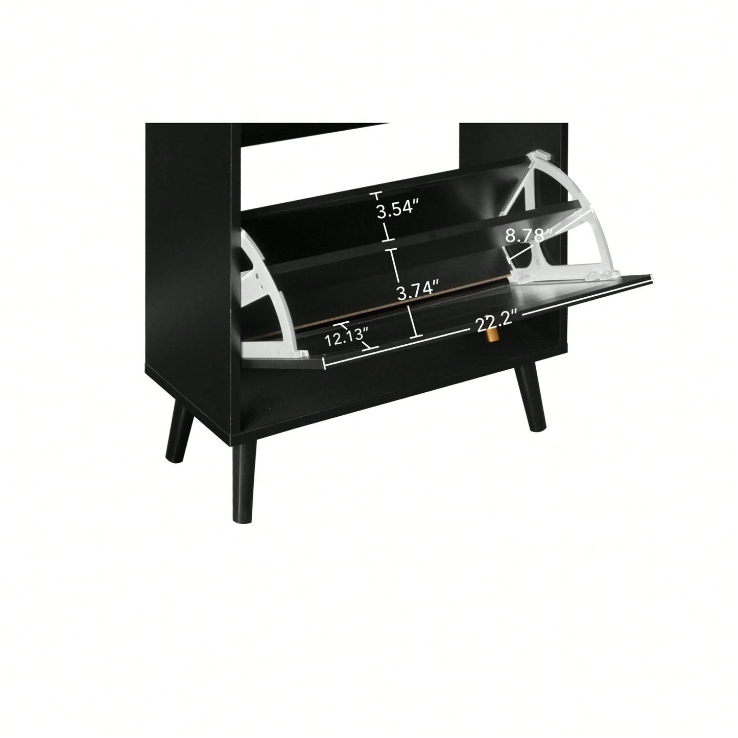 Stylish Double Layer Shoe Rack With 2 Doors And 1 Drawer For Entryway Organization