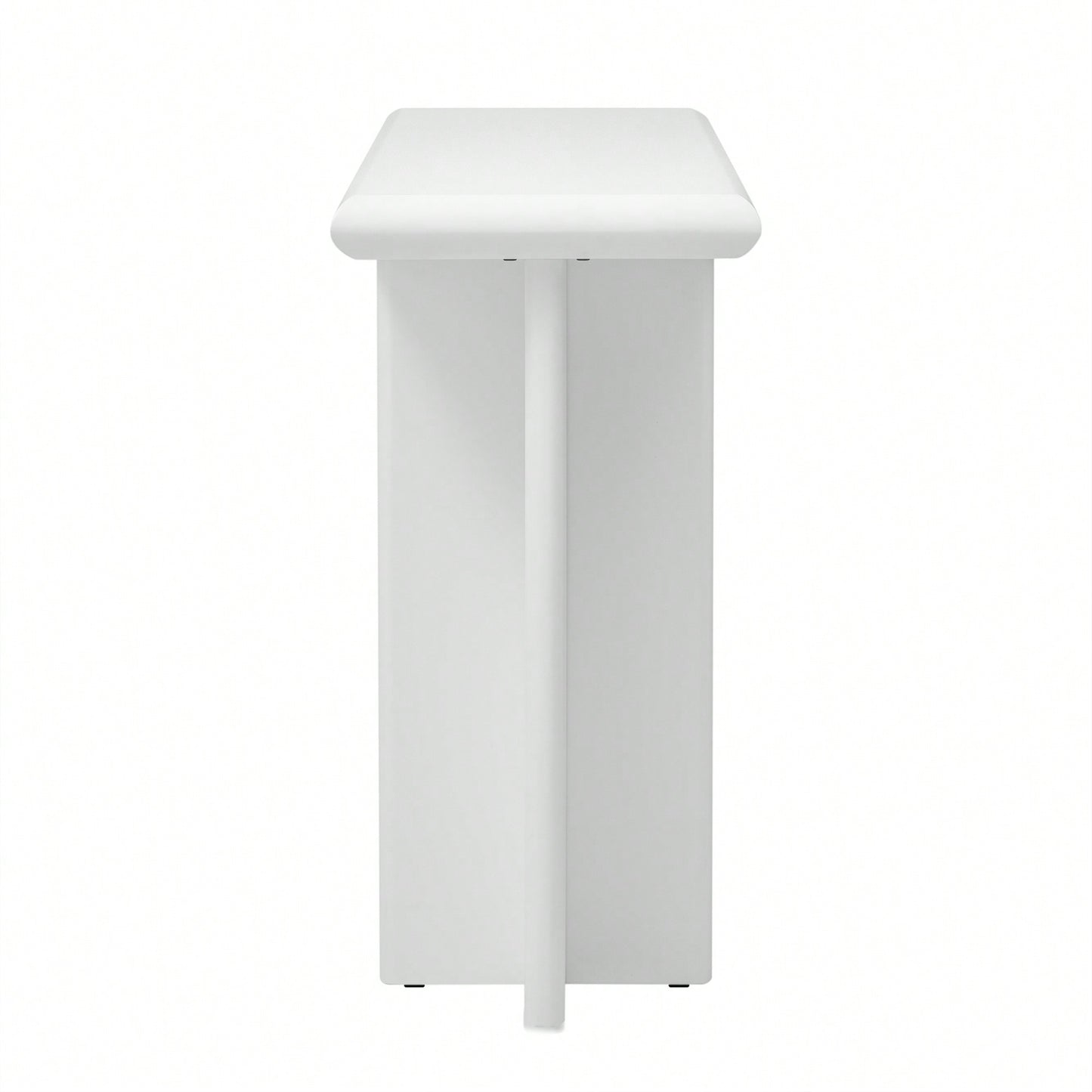 L-Shaped Leg Modern Entryway Table For Hallway Foyer Living Room Corridor
