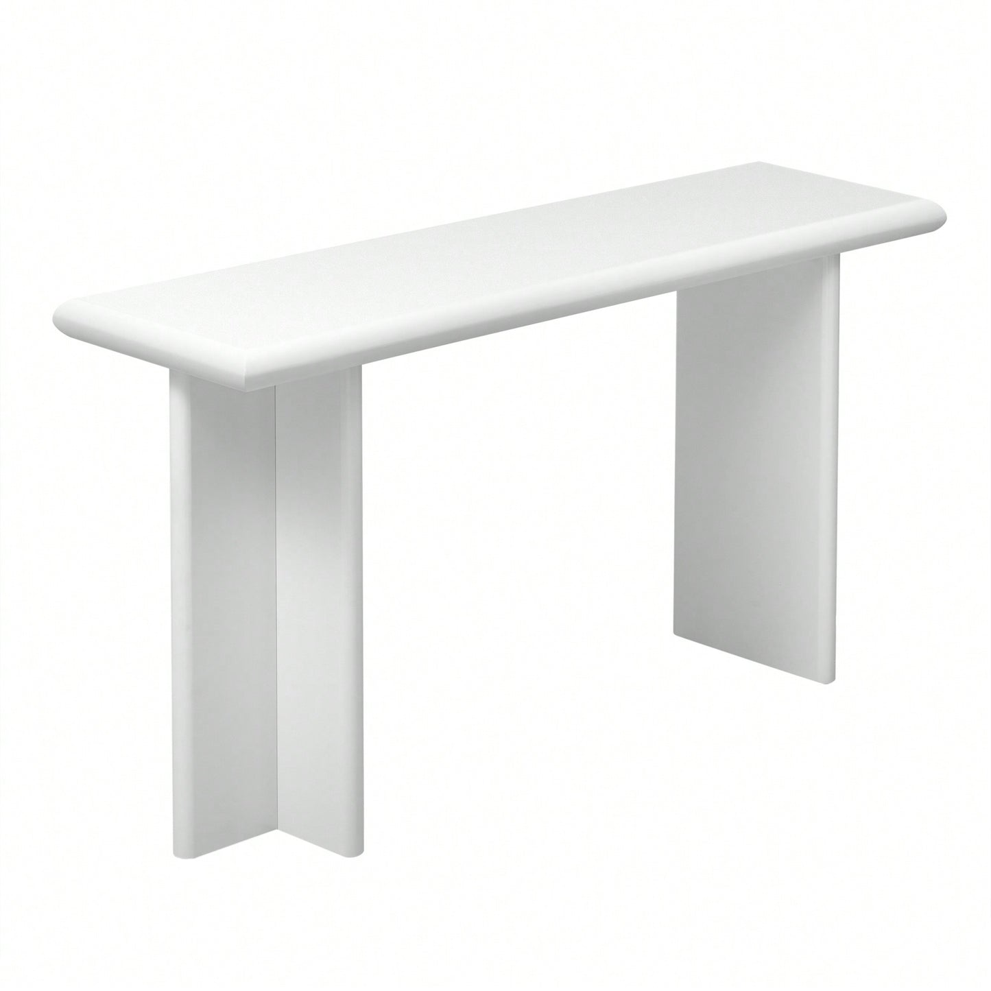 L-Shaped Leg Modern Entryway Table For Hallway Foyer Living Room Corridor