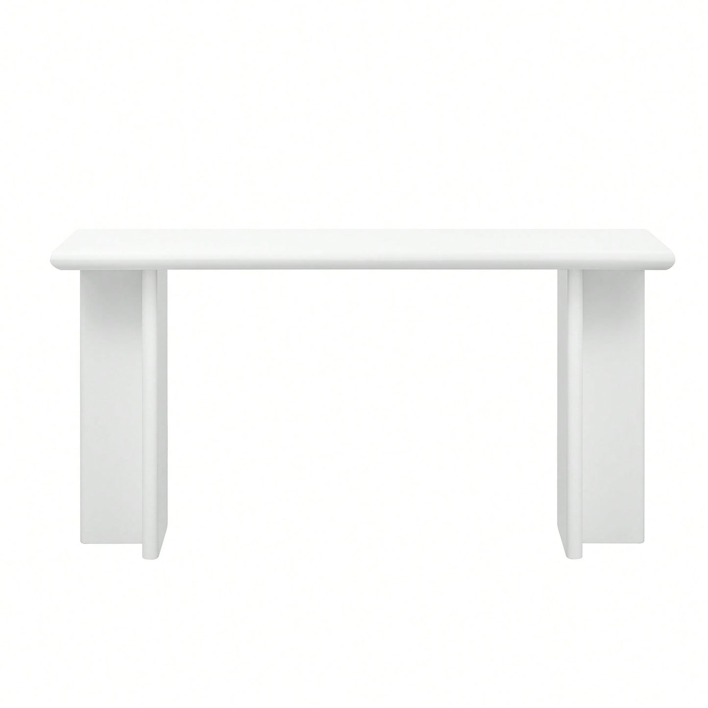L-Shaped Leg Modern Entryway Table For Hallway Foyer Living Room Corridor