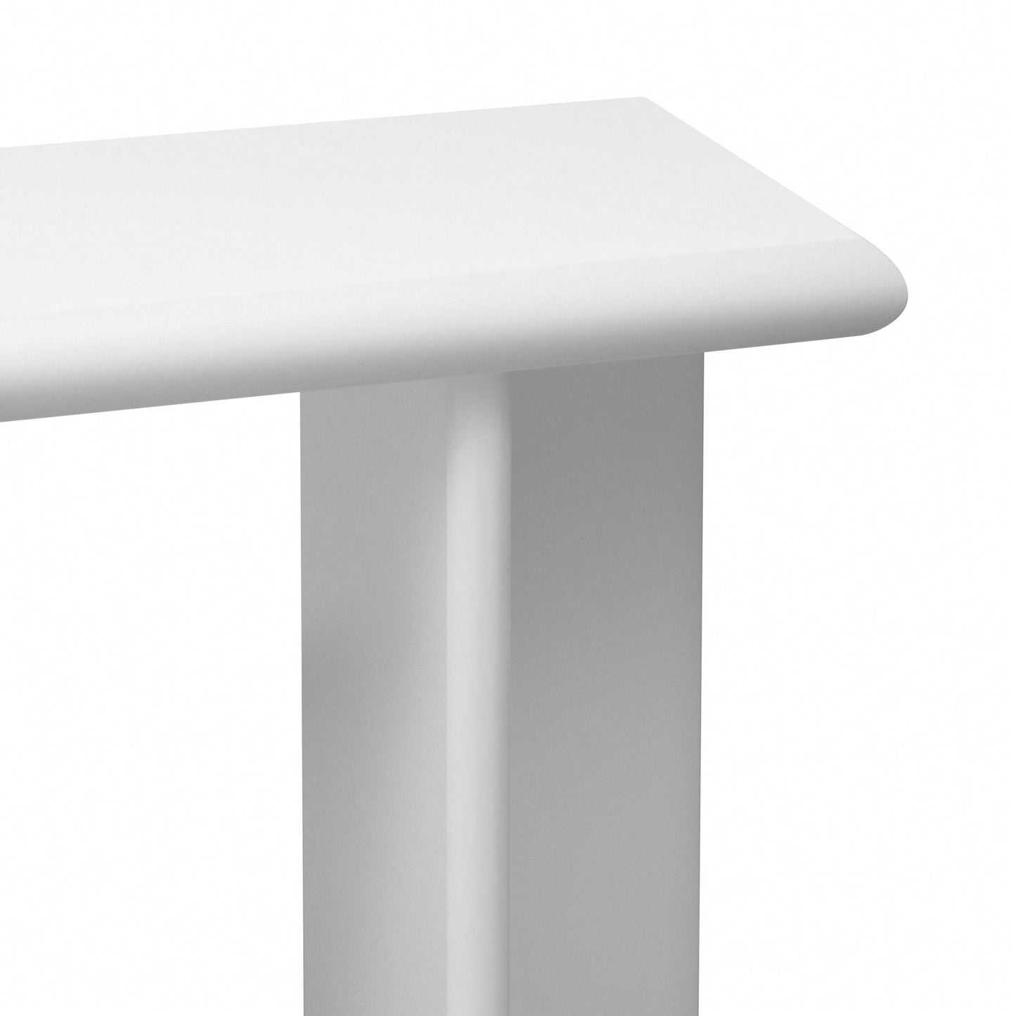 L-Shaped Leg Modern Entryway Table For Hallway Foyer Living Room Corridor