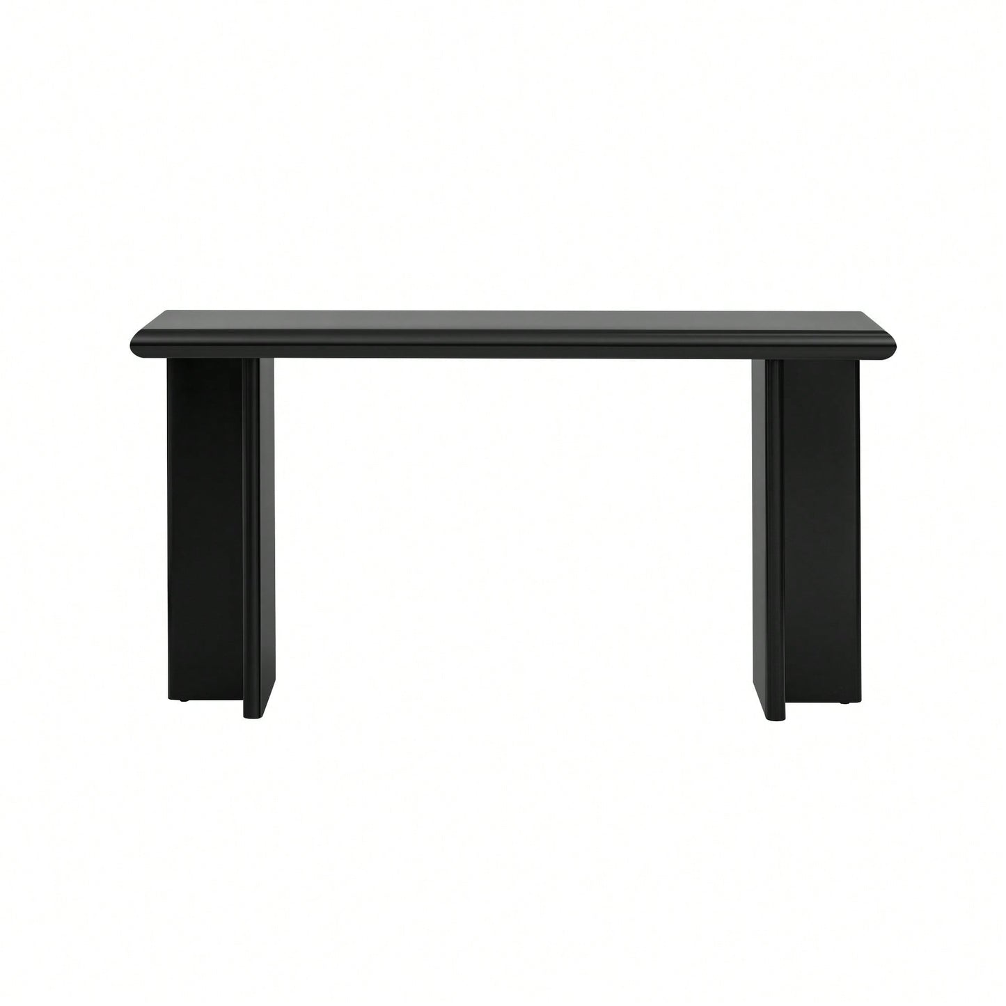 L-Shaped Leg Modern Entryway Table For Hallway Foyer Living Room Corridor