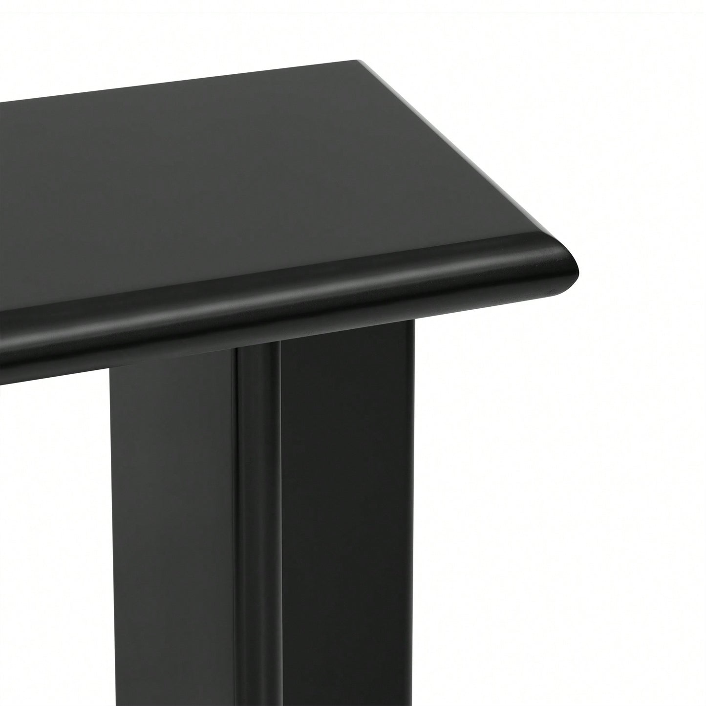 L-Shaped Leg Modern Entryway Table For Hallway Foyer Living Room Corridor