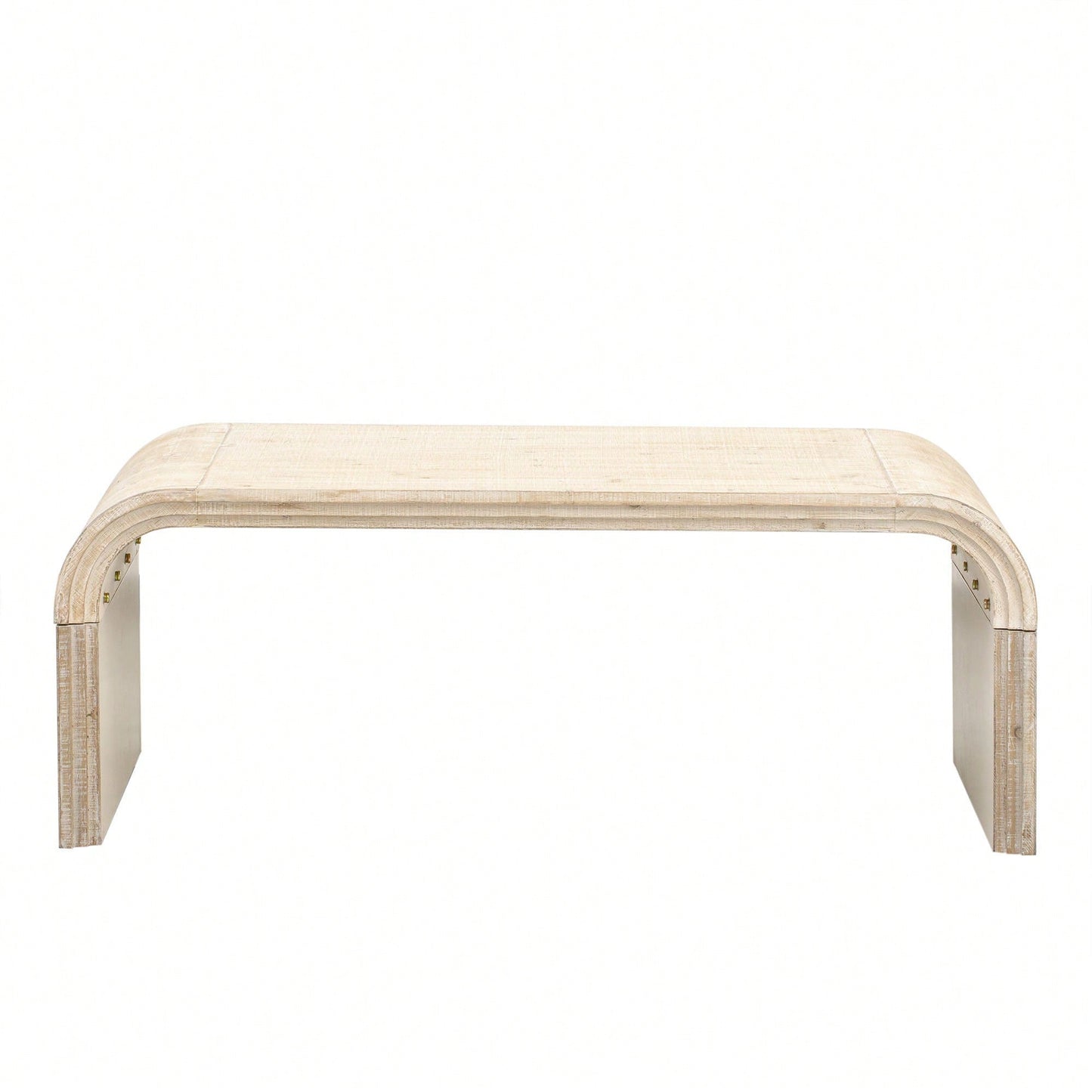 Curved Art Deco Minimalist Coffee Table For Living Room Or Dining Room Antique Black Finish