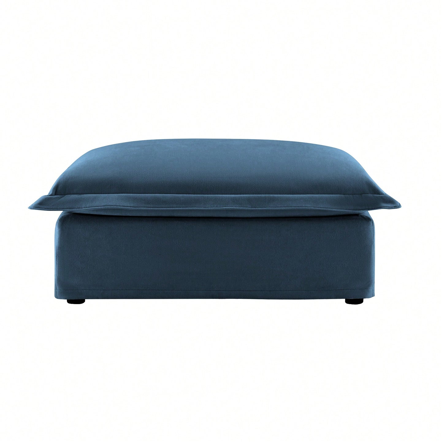 Plush Ottoman For Stylish Home Decor And Comfort Blue