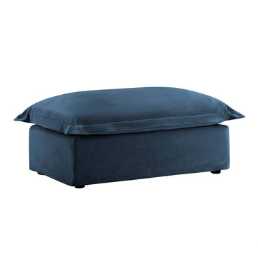 Plush Ottoman For Stylish Home Decor And Comfort Blue