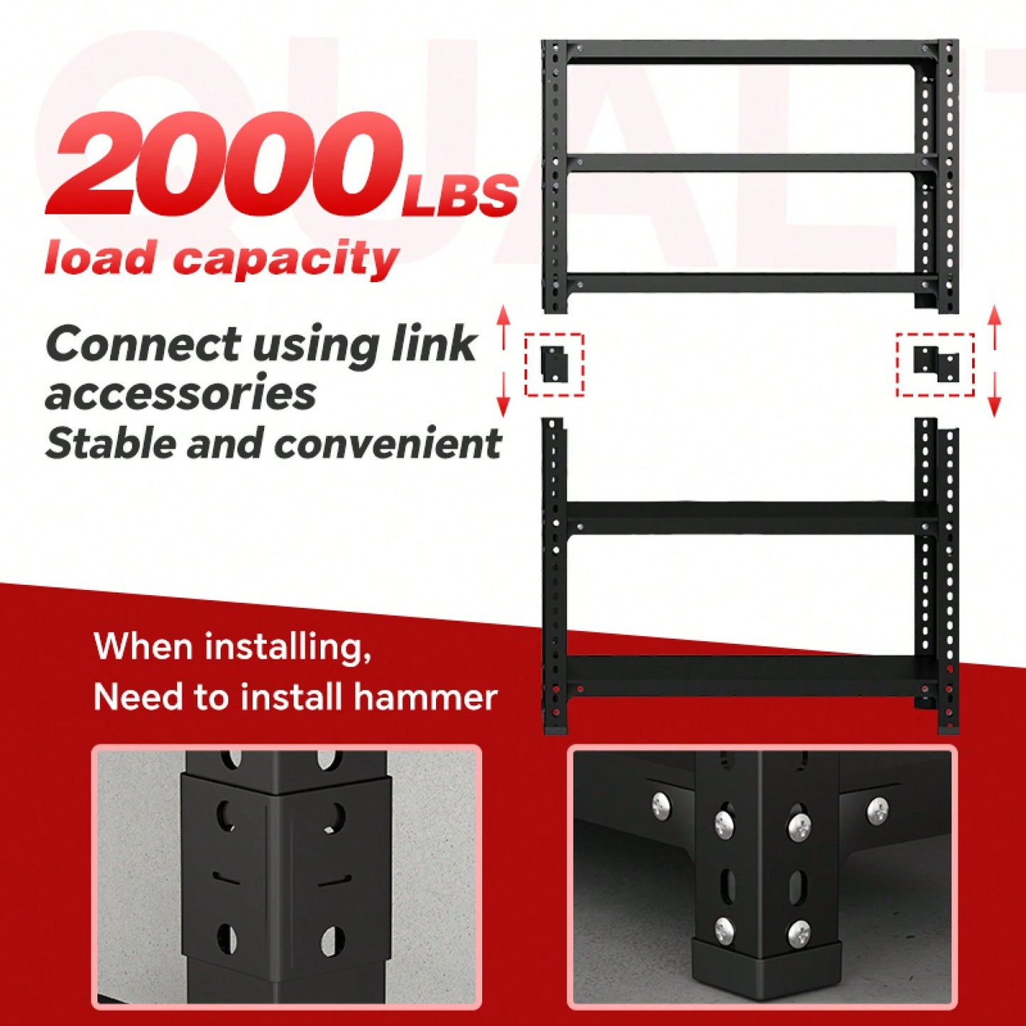 Adjustable Carbon Steel Storage Rack For Home And Basement, 5-Tier Display Shelf, 120cm X 40cm X 180cm, Black