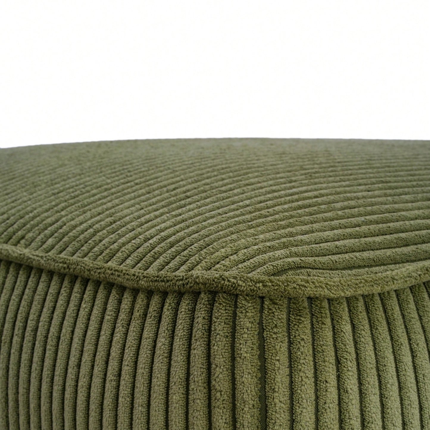 Corduroy Square Ottoman For Stylish Home Decor Olive Green