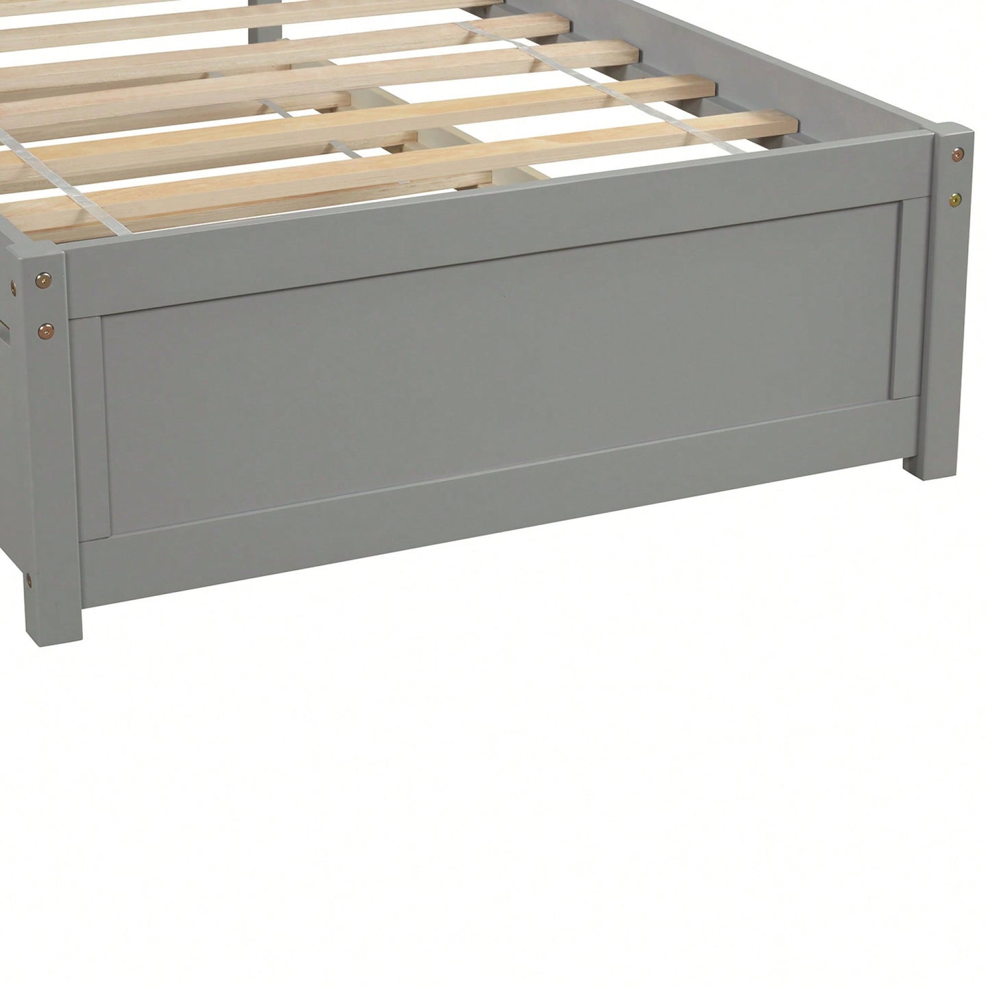 Twin Size Platform Bed Frame With Trundle For Space-Saving Sleep Solutions White