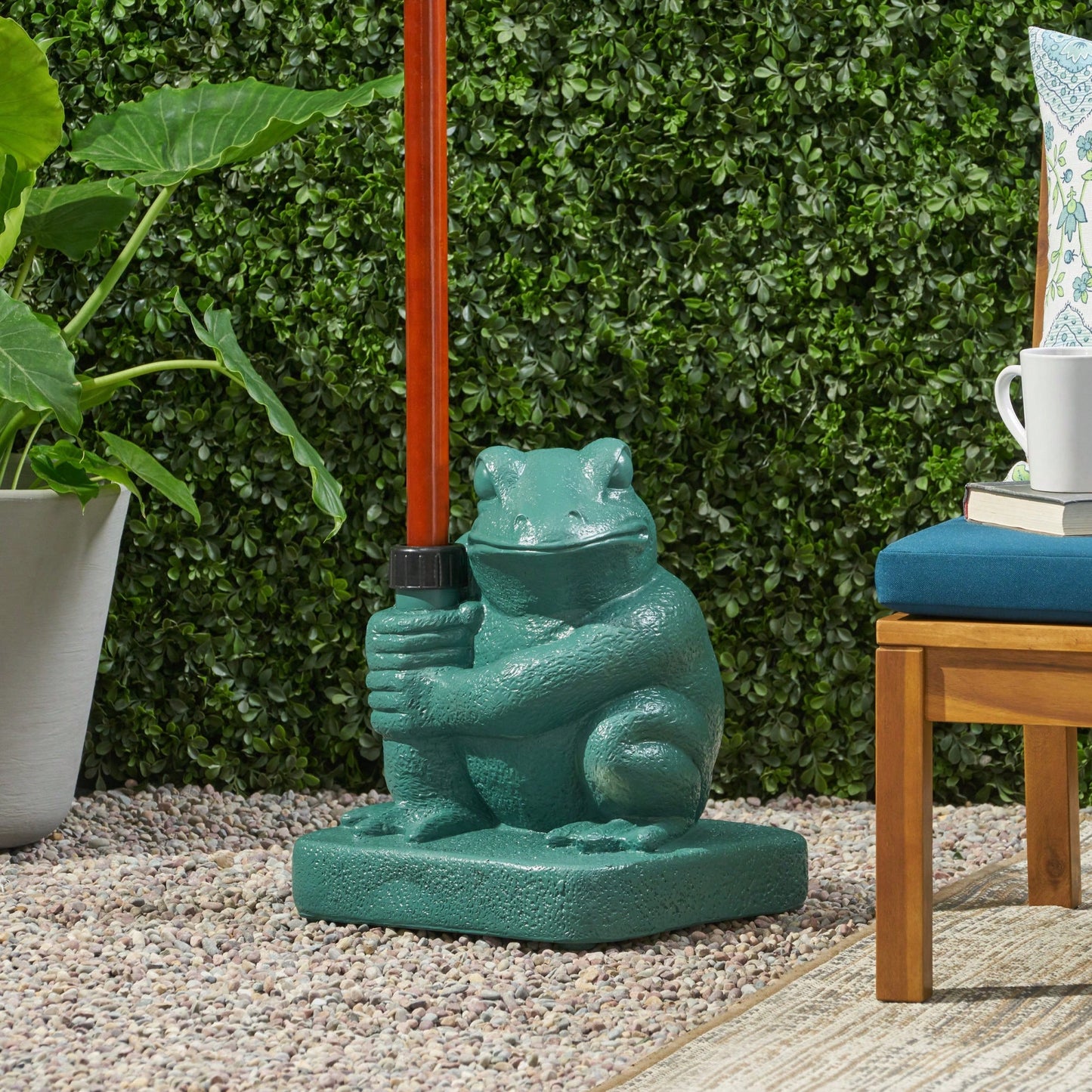 Heavy-Duty Patio Umbrella Base For Stability And Support In Outdoor Spaces