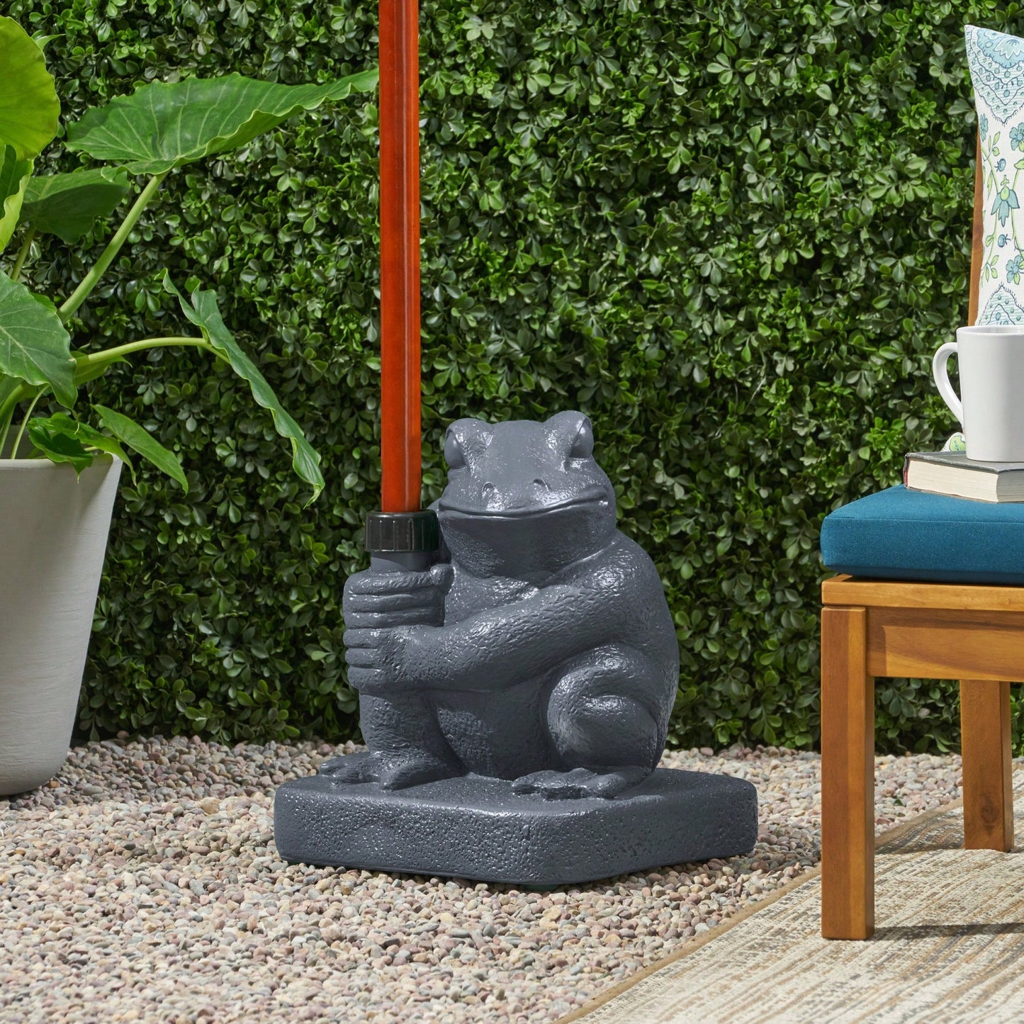 Heavy-Duty Patio Umbrella Base For Stability And Support In Outdoor Spaces