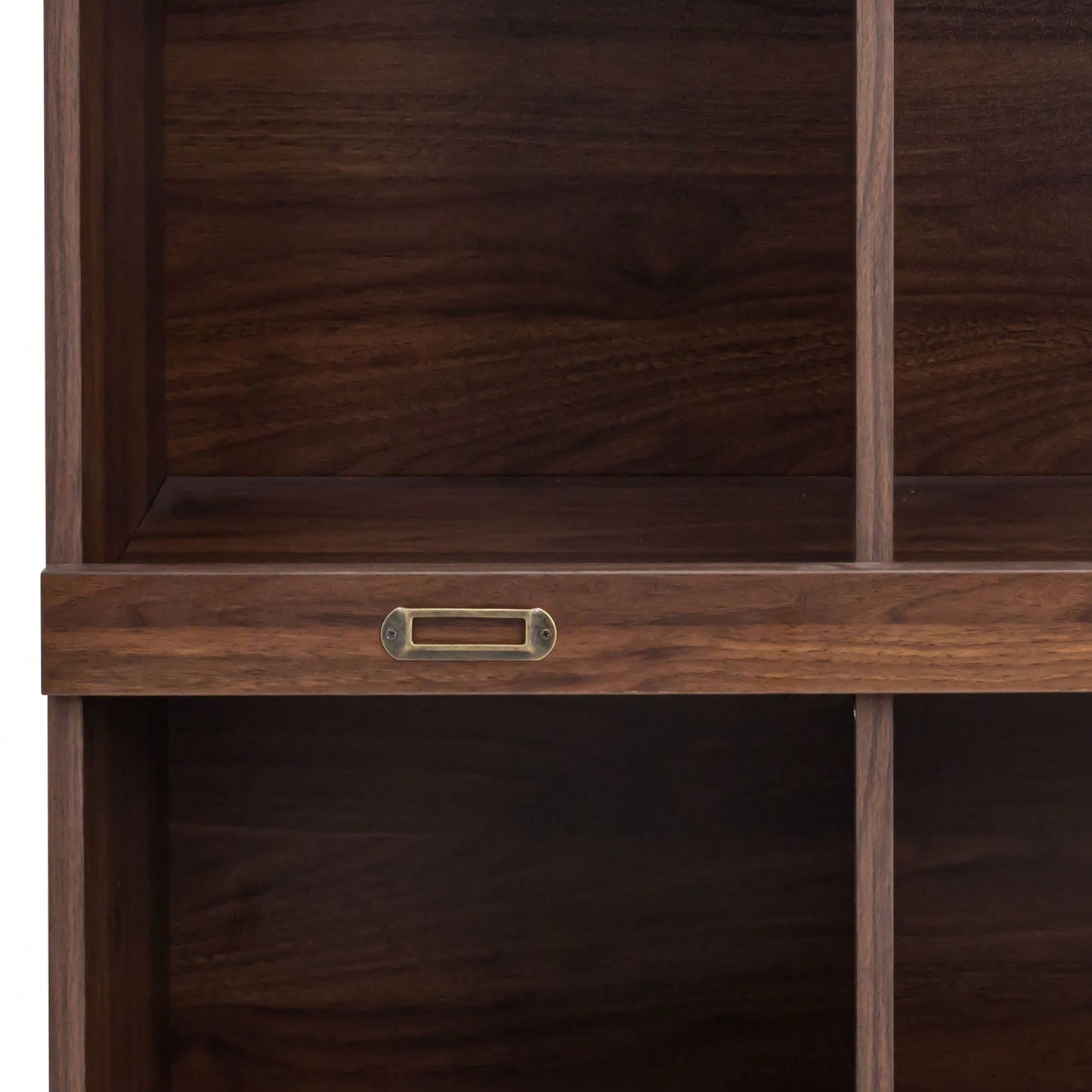 Elegant Walnut 10-Shelf Bookcase For Stylish Home Organization And Display