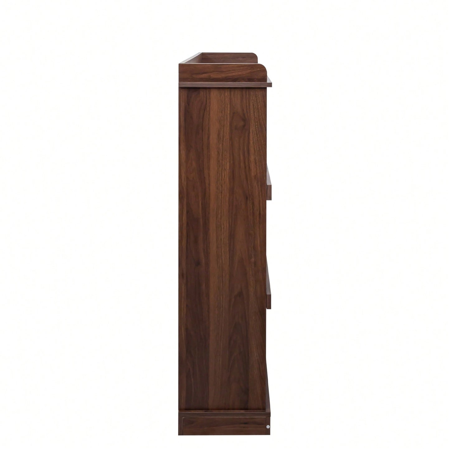 Elegant Walnut 10-Shelf Bookcase For Stylish Home Organization And Display