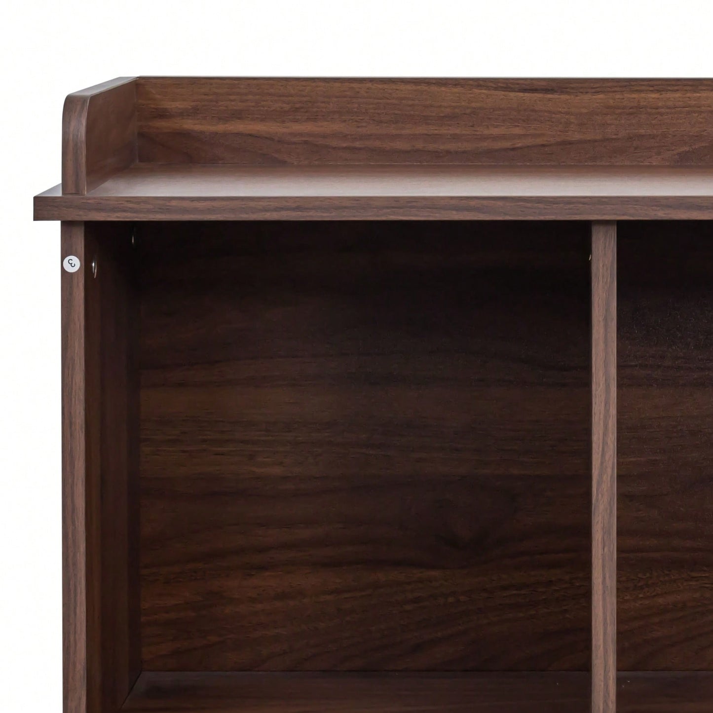 Elegant Walnut 10-Shelf Bookcase For Stylish Home Organization And Display