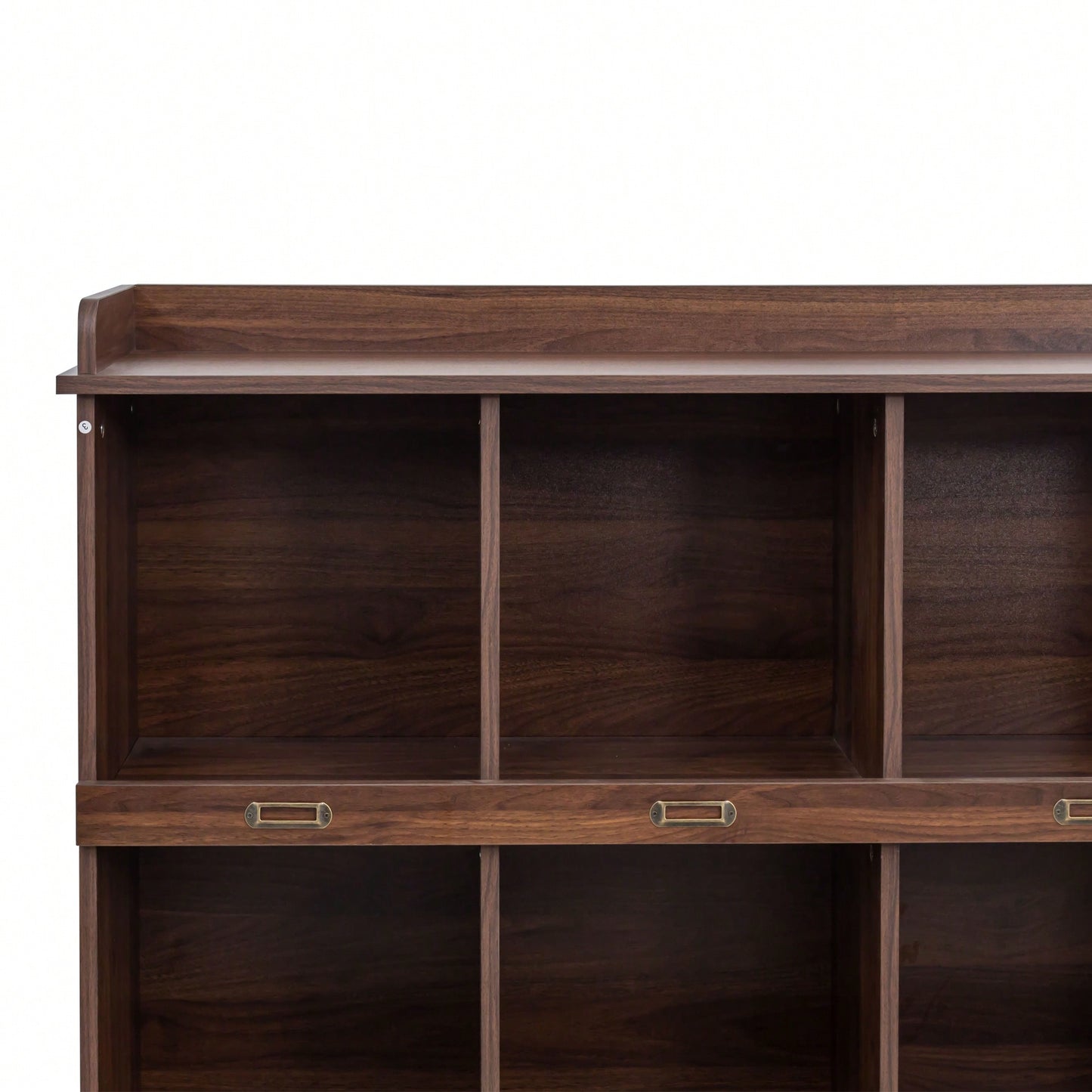 Elegant Walnut 10-Shelf Bookcase For Stylish Home Organization And Display