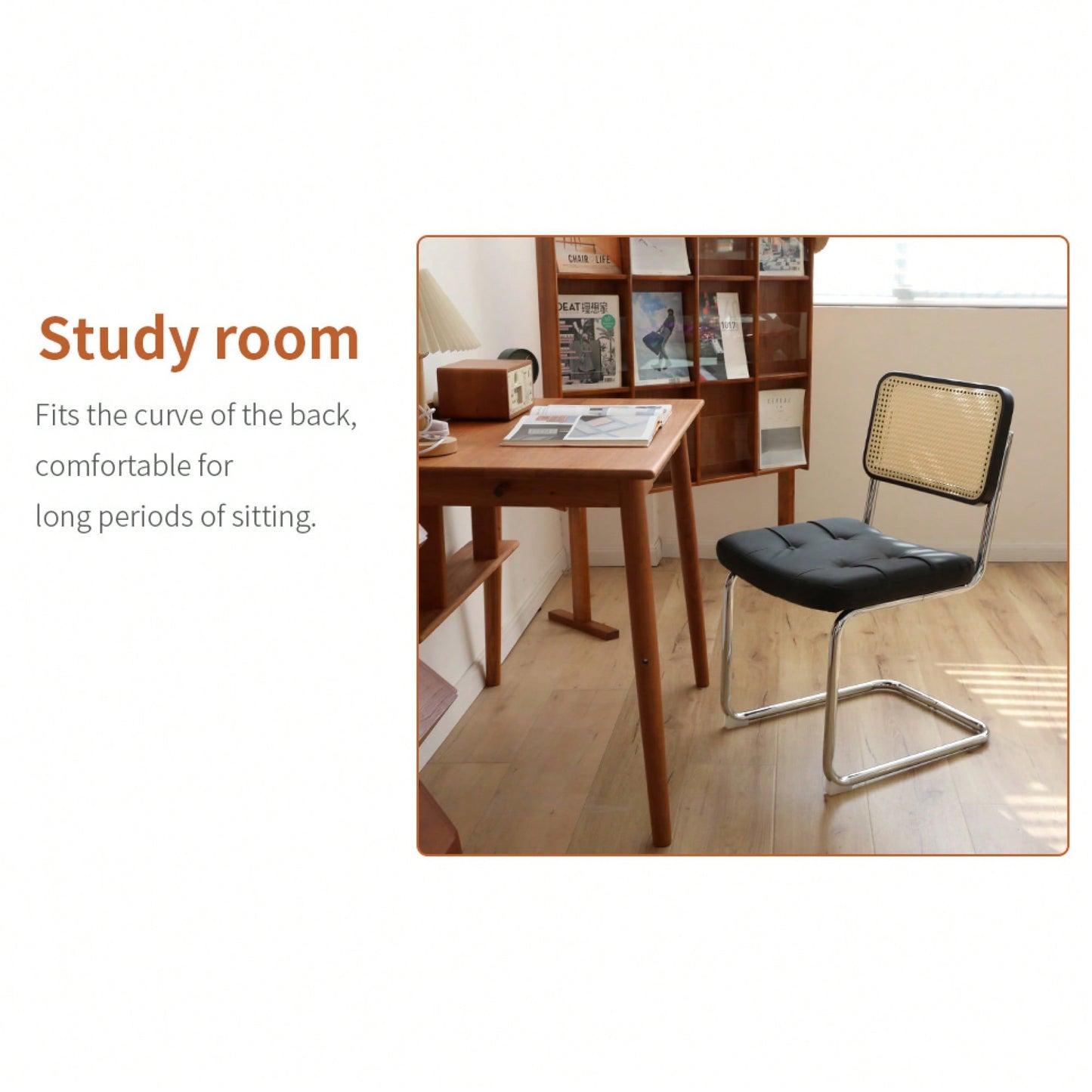 Set Of 2 Modern Faux Leather Rattan Accent Chairs With Chrome Legs For Dining Living Room Kitchen Brown