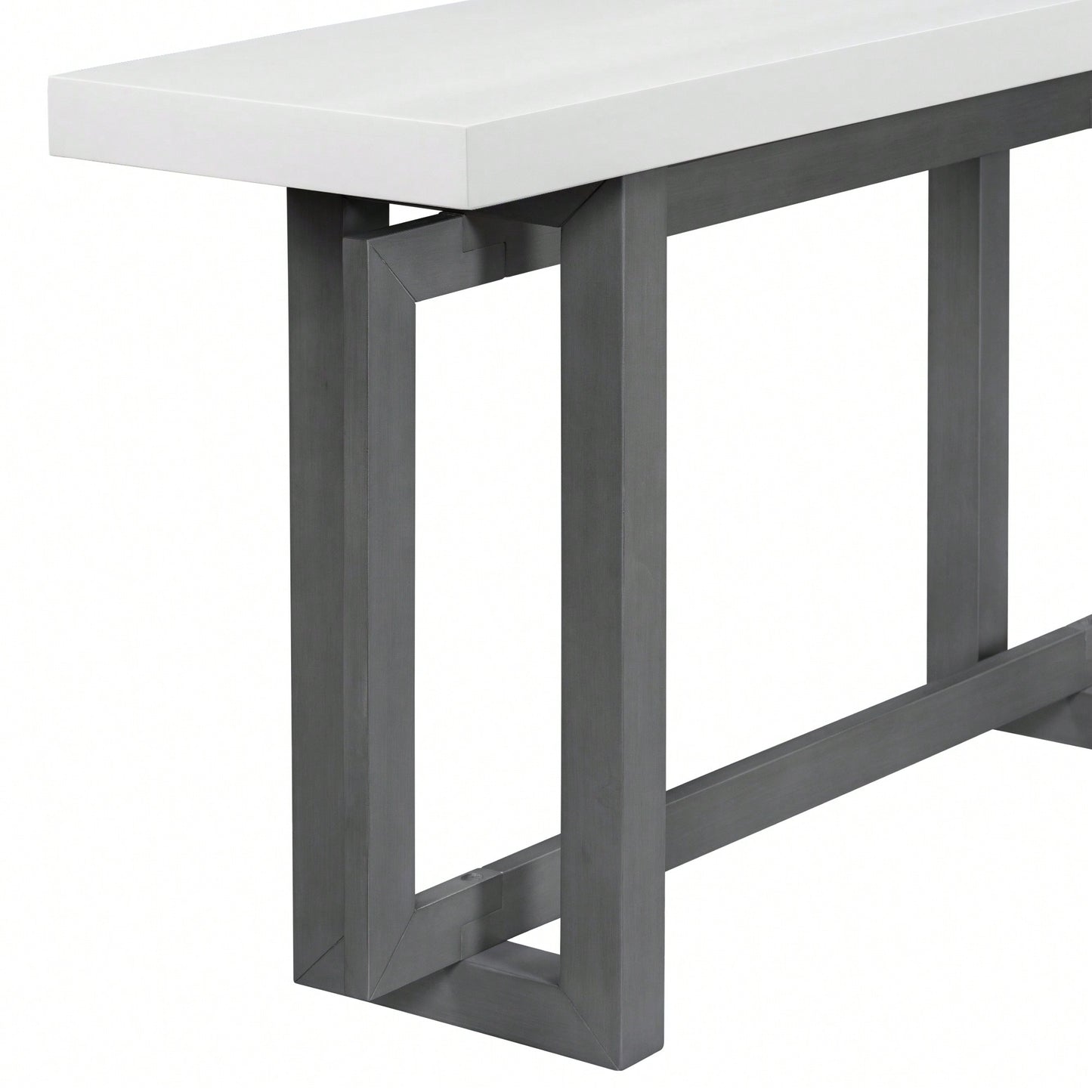 Extra Long Contemporary Console Table With Wood Top For Entryway Hallway Living Room Foyer And Corridor