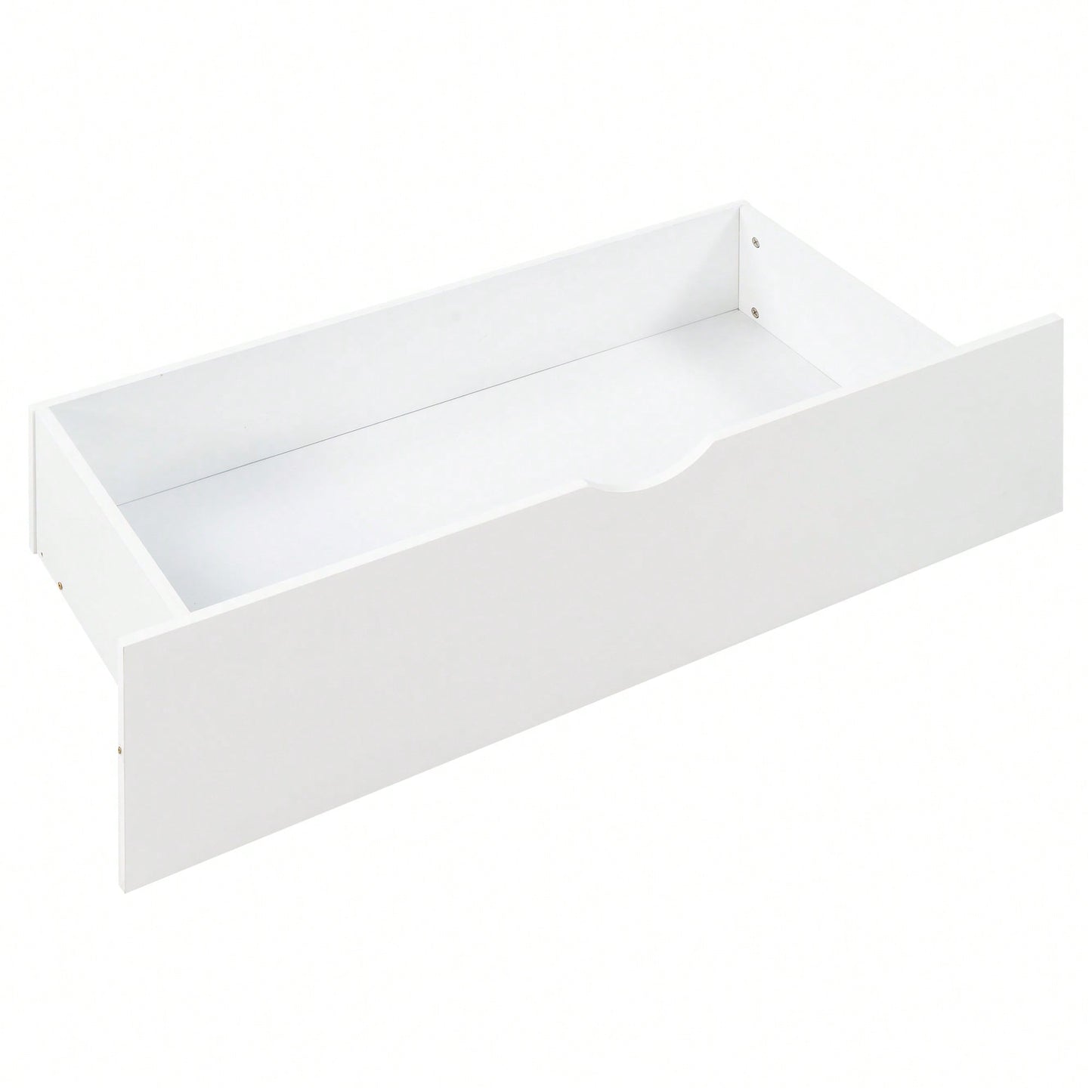 Elegant Full Size Platform Bed With Two Storage Drawers And Stylish Headboard, Footboard, And Roof Design In White