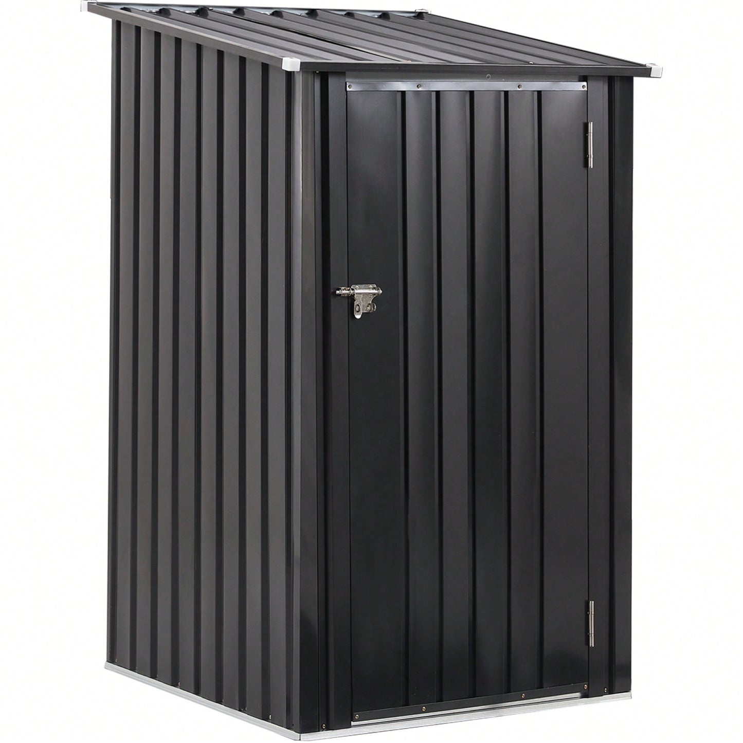 Compact 3x3 FT Metal Outdoor Storage Shed With Lockable Door For Backyard Garden Lawn Tools
