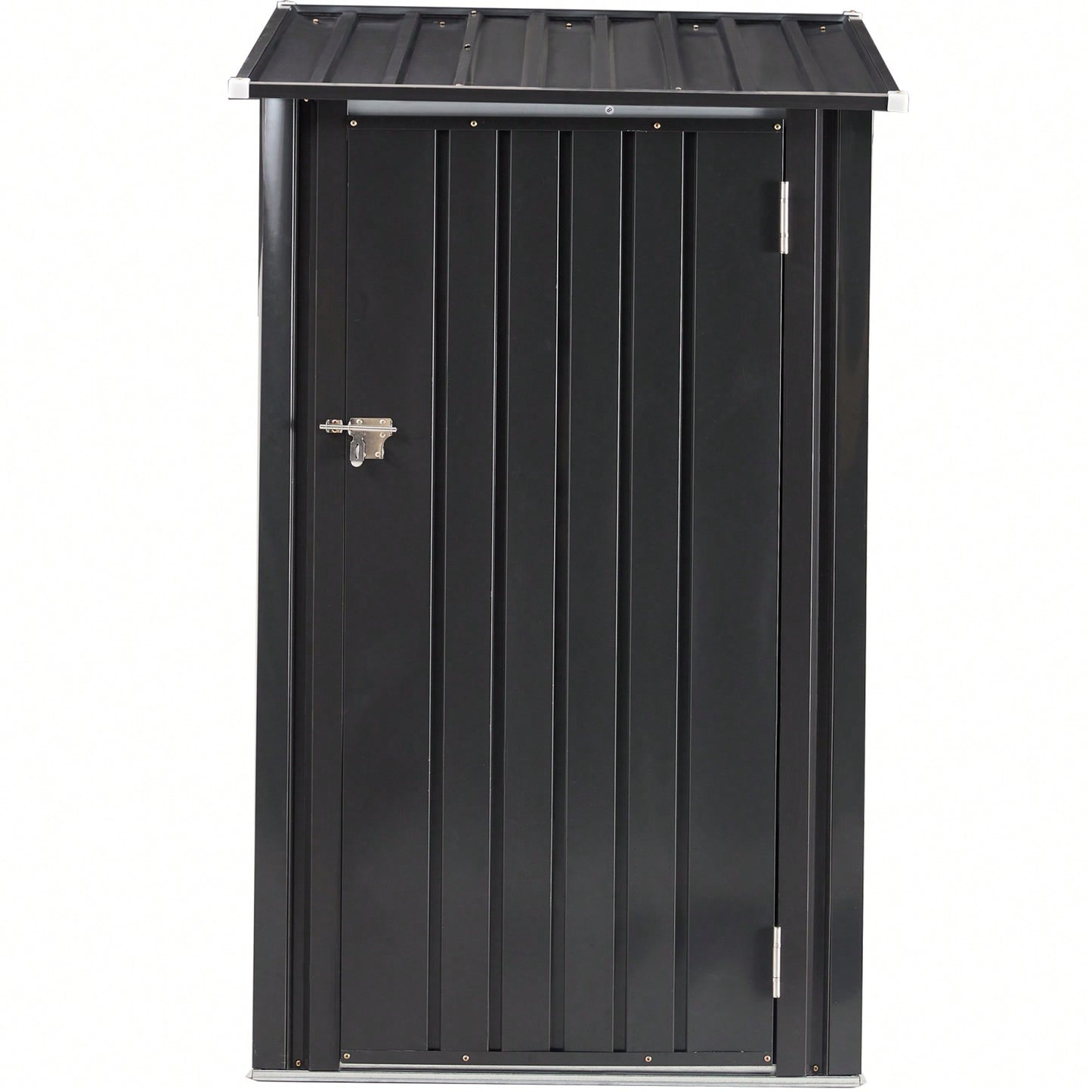 Compact 3x3 FT Metal Outdoor Storage Shed With Lockable Door For Backyard Garden Lawn Tools
