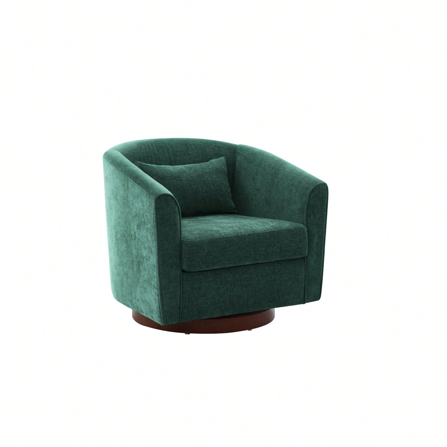 Comfy Swivel Accent Chair With Wood Base For Living Room Stylish Upholstered Sofa Chair