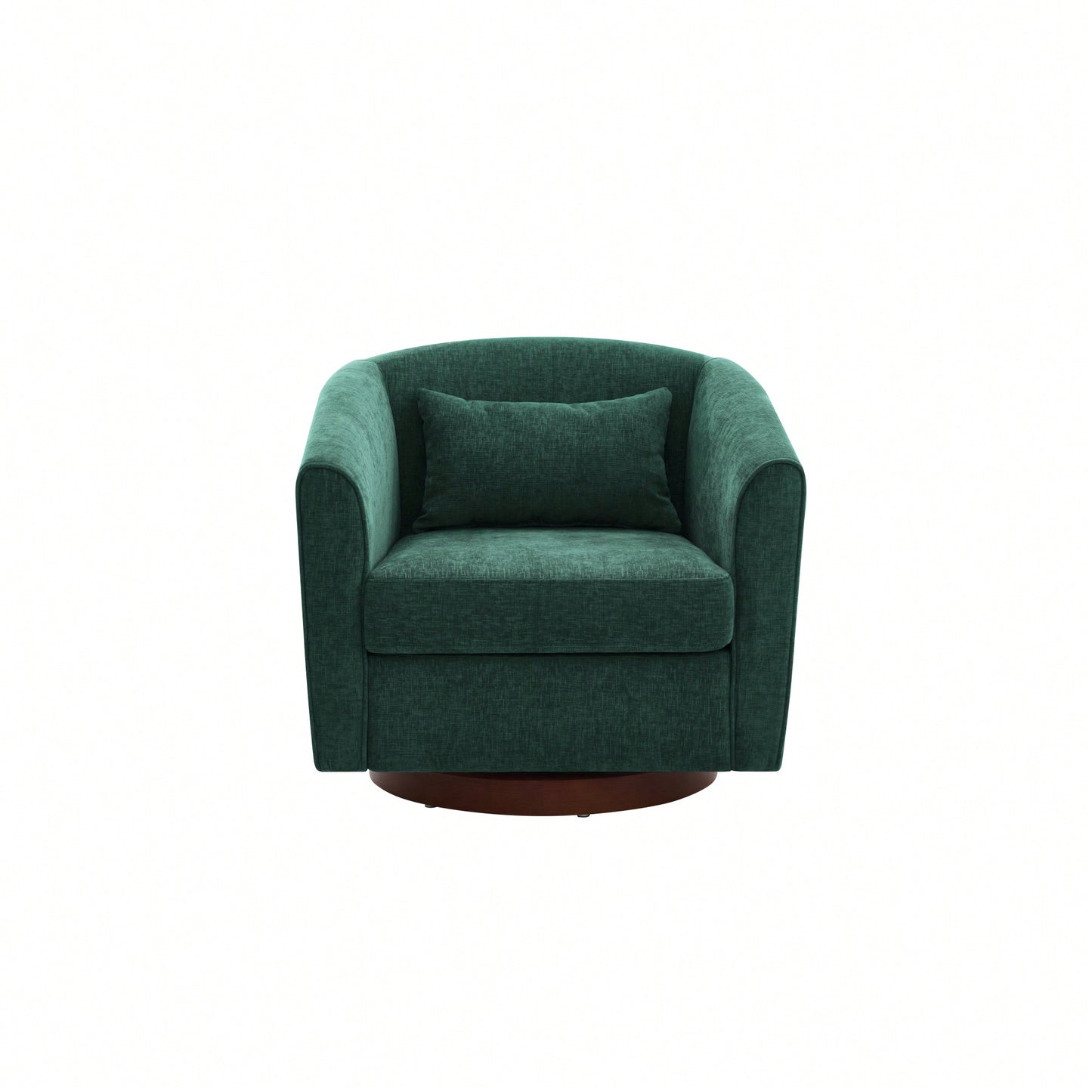 Comfy Swivel Accent Chair With Wood Base For Living Room Stylish Upholstered Sofa Chair