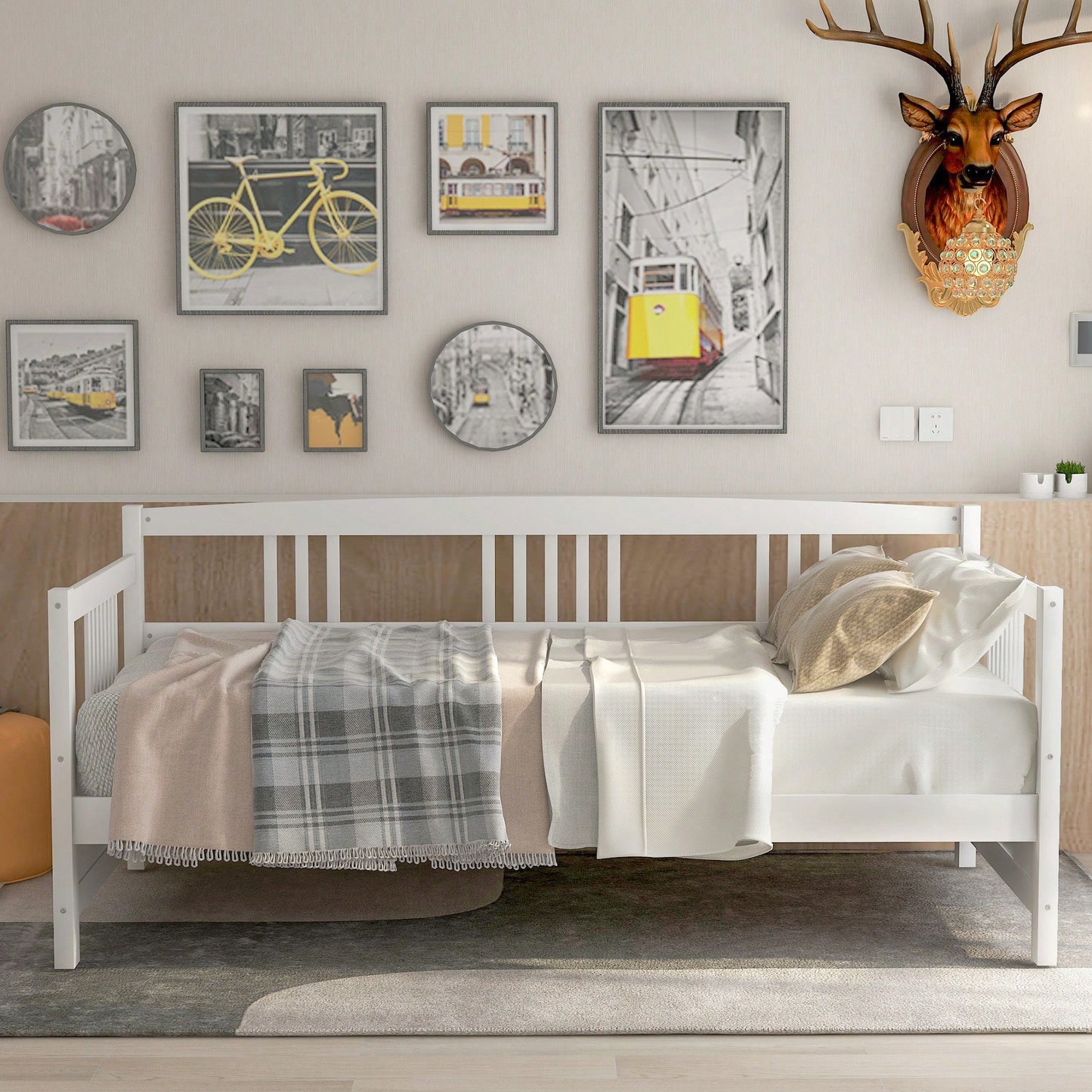 Multifunctional Twin Size Espresso Solid Wood Daybed For Stylish Space Saving Solutions