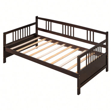 Multifunctional Twin Size Espresso Solid Wood Daybed For Stylish Space Saving Solutions