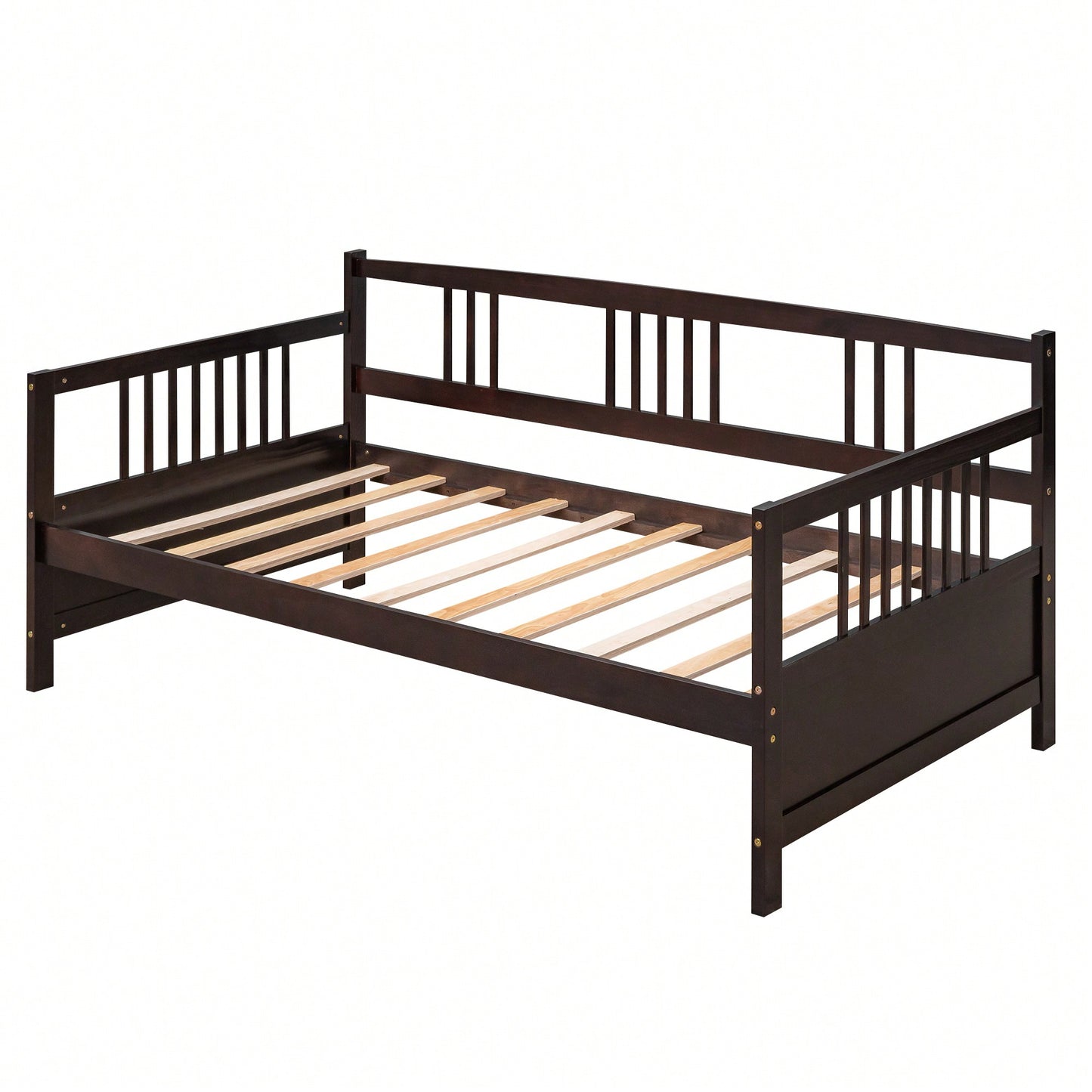 Multifunctional Twin Size Espresso Solid Wood Daybed For Stylish Space Saving Solutions