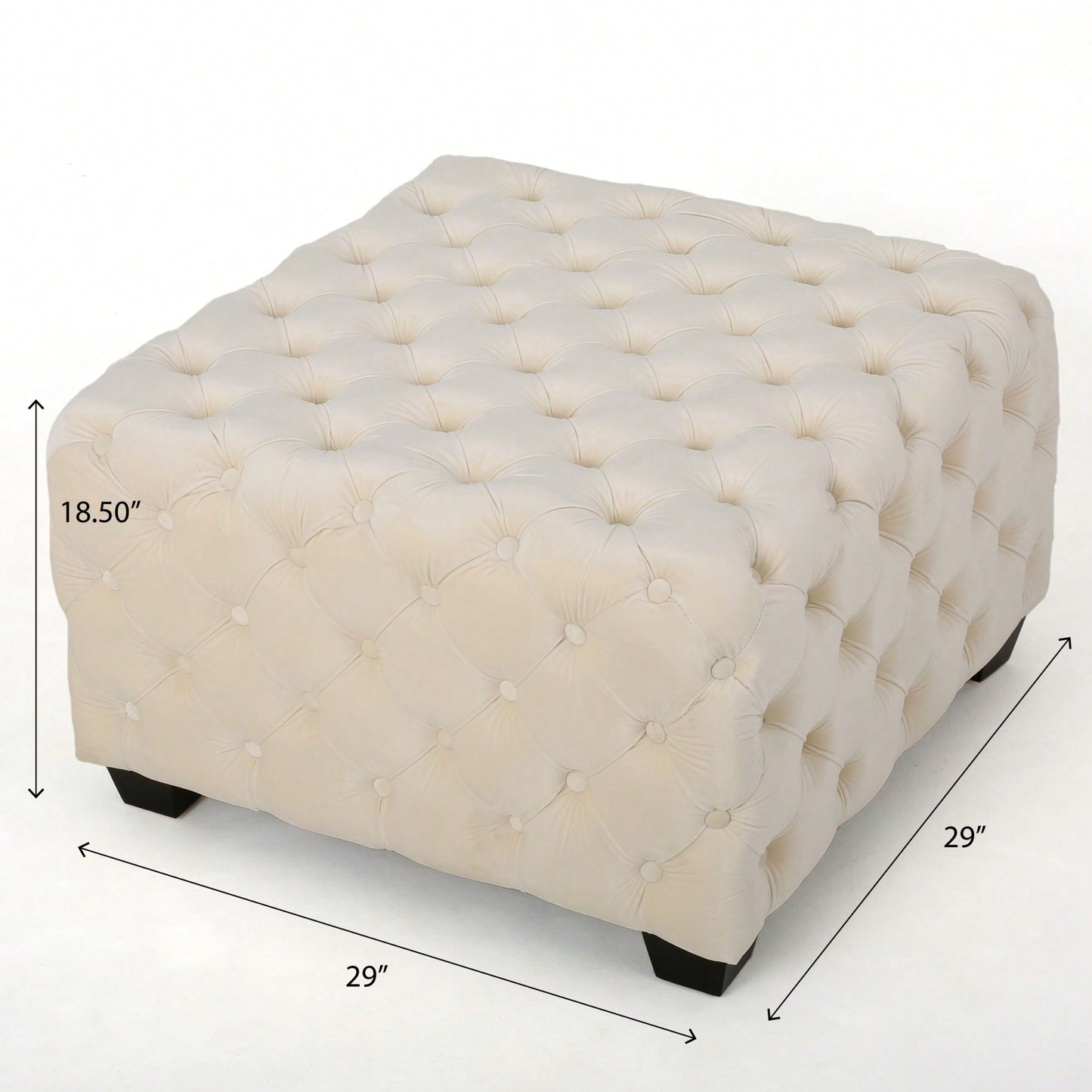 Elegant Ottoman For Living Room Or Bedroom With Plush Upholstery And Sturdy Design