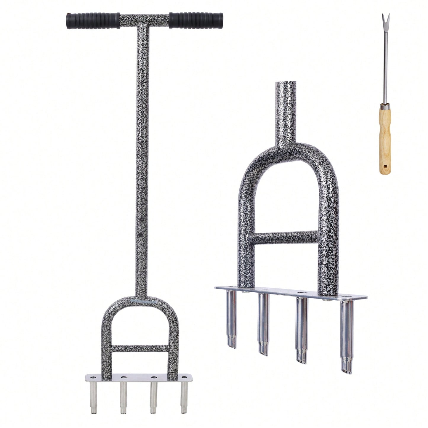 4 Corer Plug Aerator Tool With Soft Grip For Lawn Aeration And Soil Health Improvement