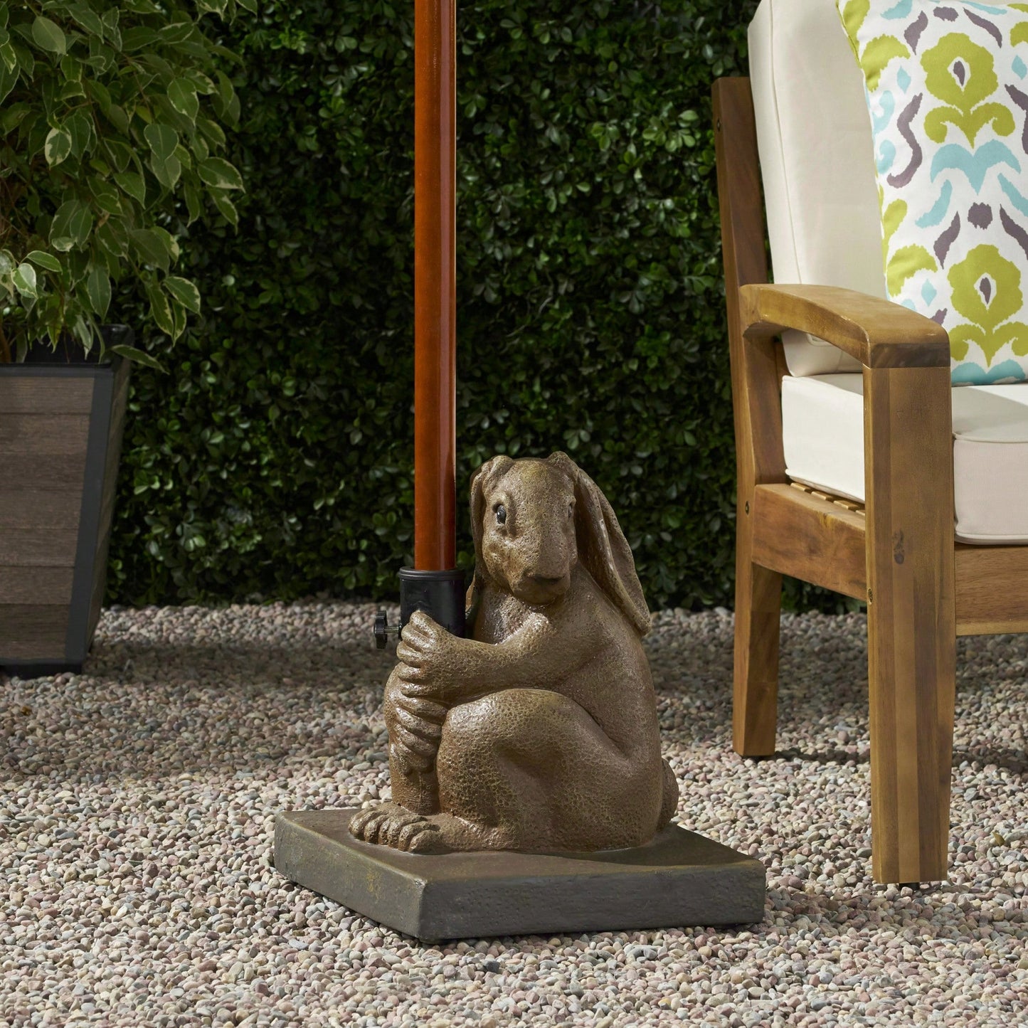 Heavy-Duty Rabbit Umbrella Base For Outdoor Stability And Support