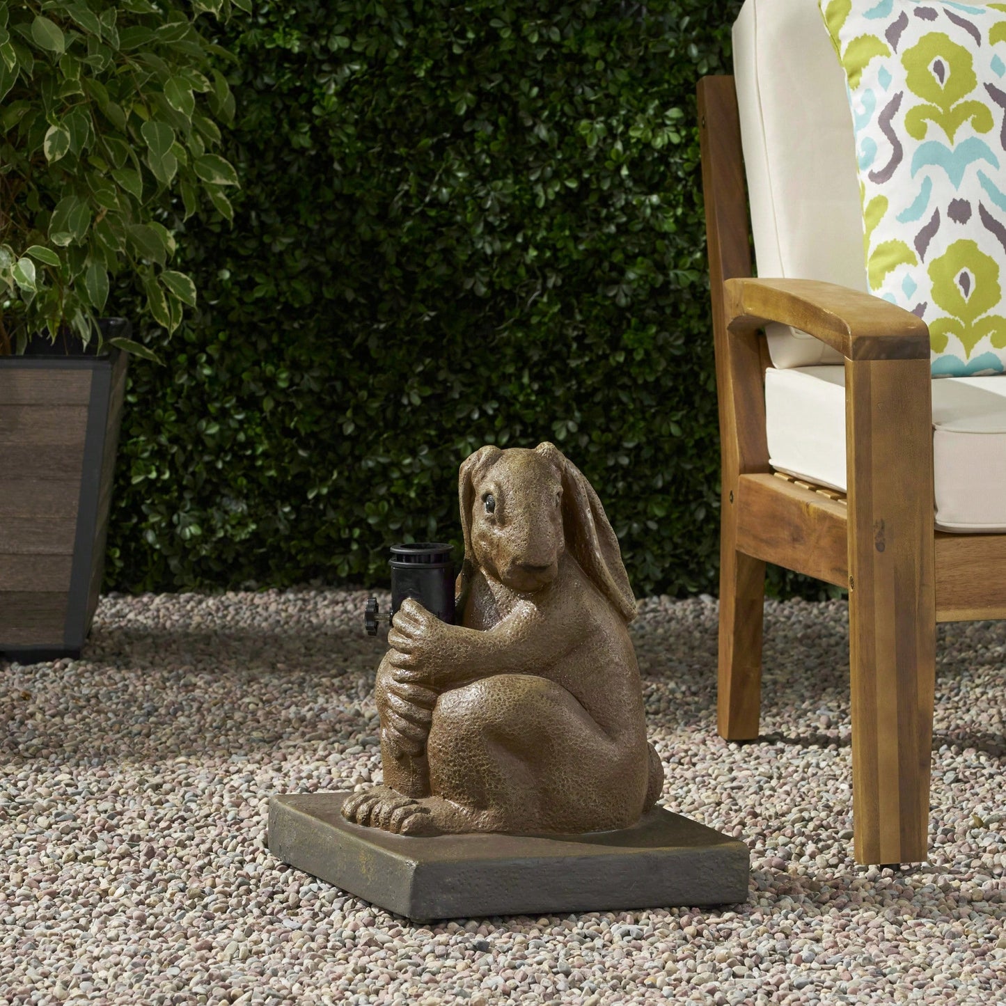 Heavy-Duty Rabbit Umbrella Base For Outdoor Stability And Support