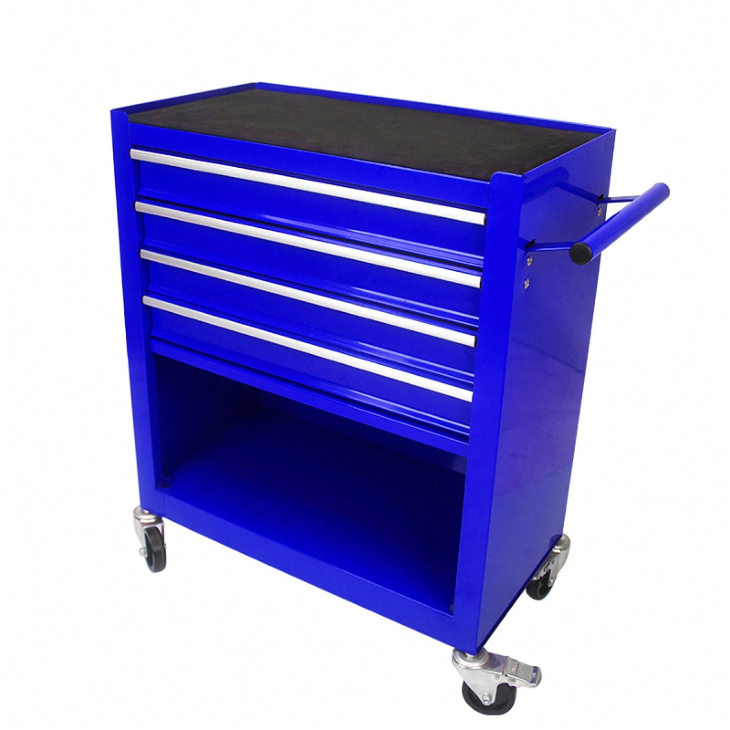 Multifunctional Tool Cart With 4 Drawers And Wheels In Blue For Easy Storage And Mobility